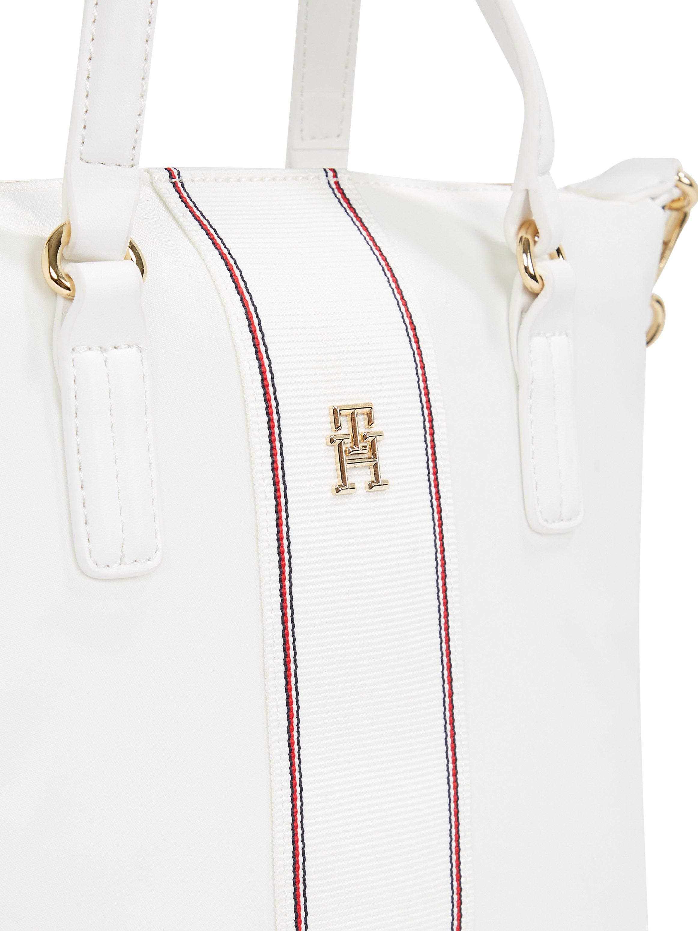Tommy Hilfiger Draagtas POPPY SMALL TOTE CORP , dames schoudertas, handtas met kleurrijke rits