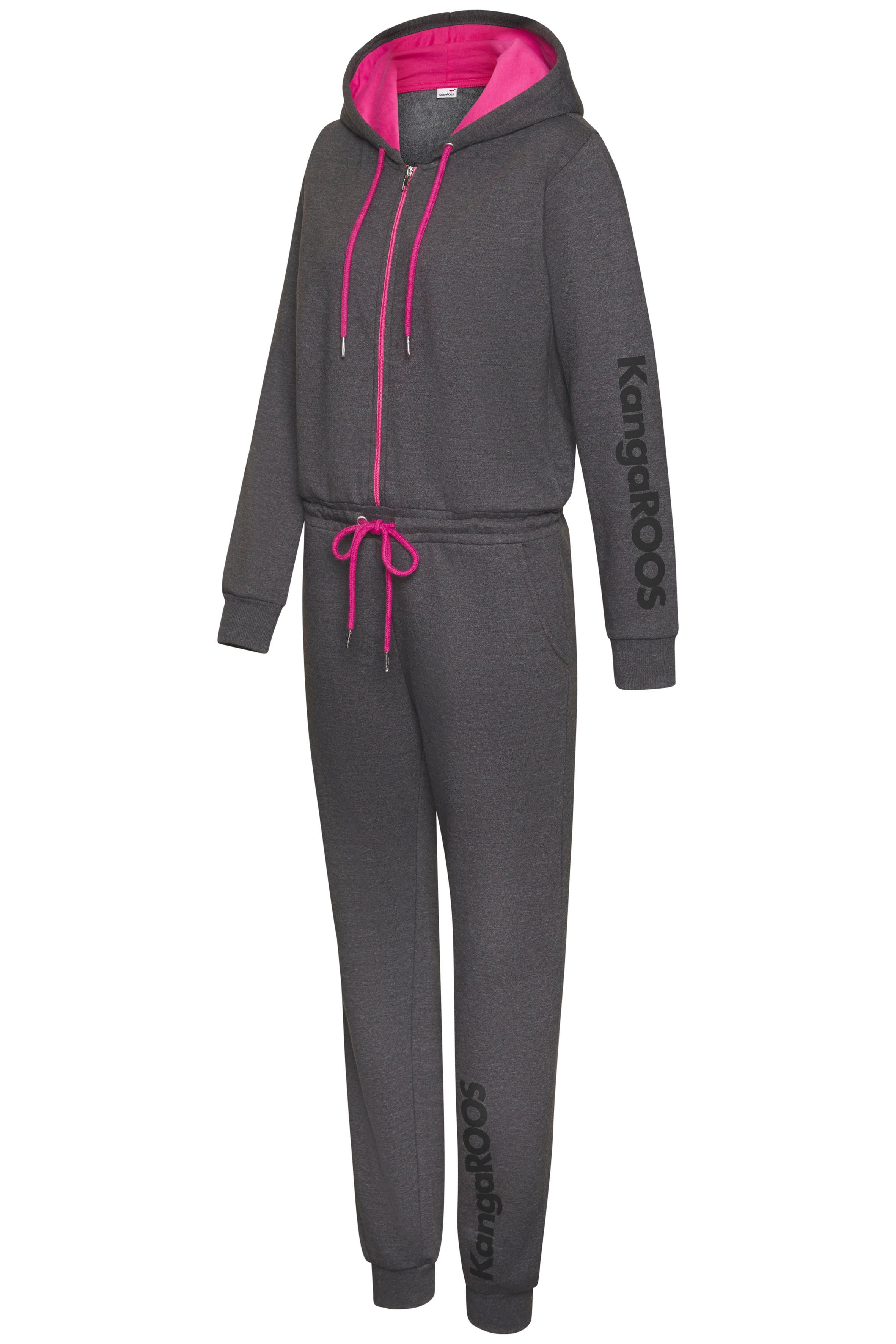 KangaROOS Jumpsuit met logo-print op het been