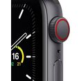 apple watch se gps + cellular, aluminium kast met sportbandje 40 mm inclusief oplaadstation (magnetische oplaadkabel) zwart