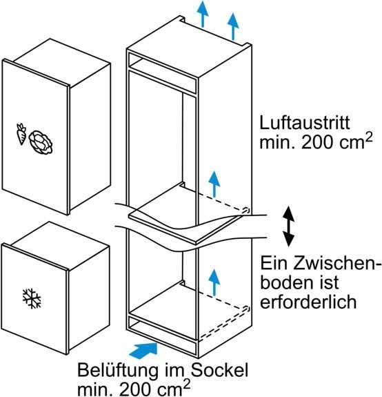 BOSCH Inbouwvrieskast GIV21AFE0