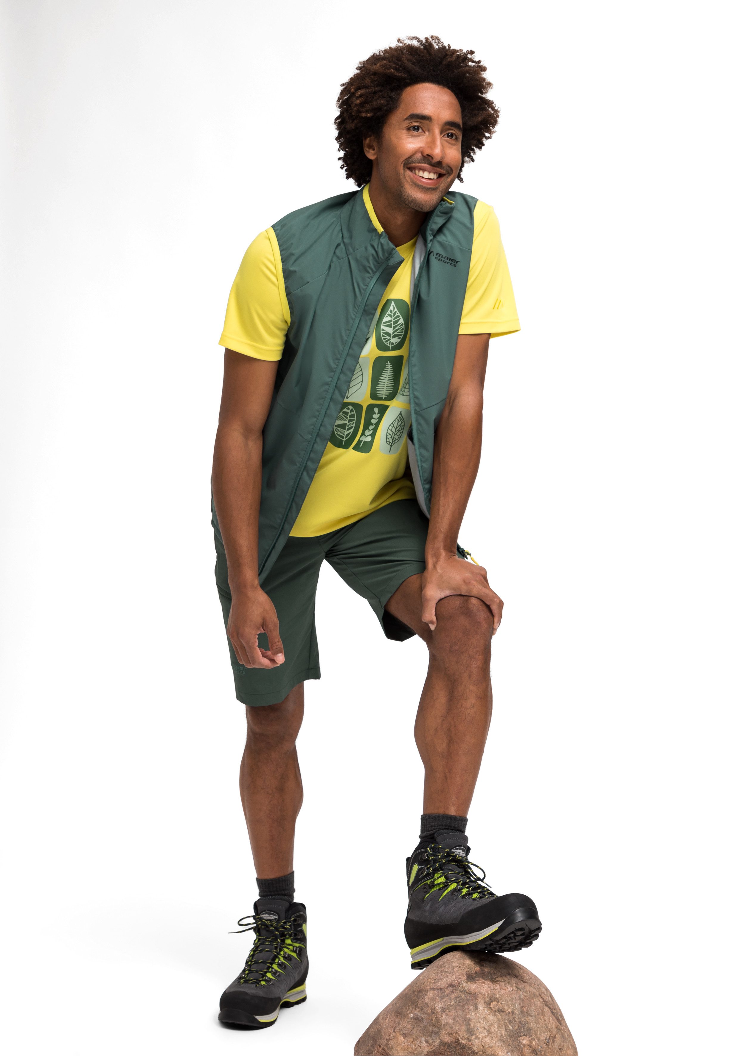 Maier Sports Softshell-bodywarmer Brims Vest M ademende herenvest, waterafstotende outdoorvest