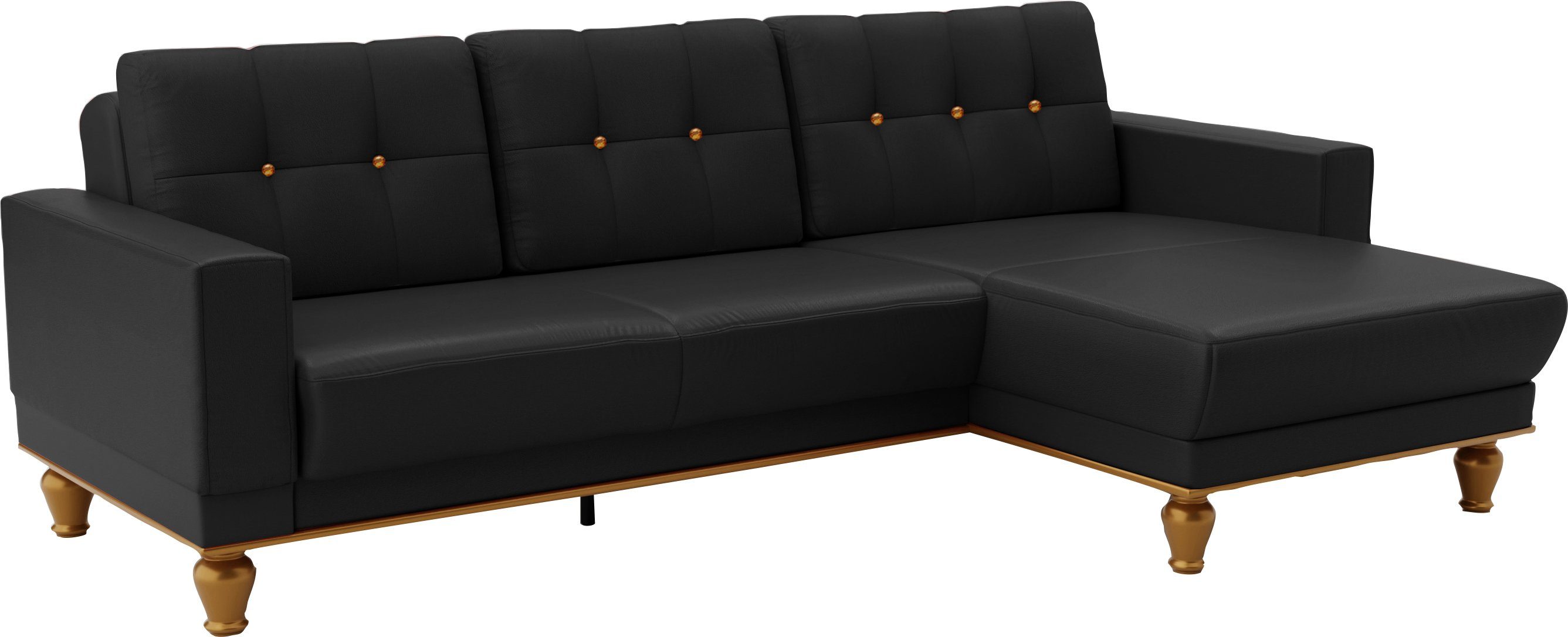 sit&more Hoekbank Orient 5 L-vorm met strassteentjes, naar keuze met slaapfunctie en bedkist