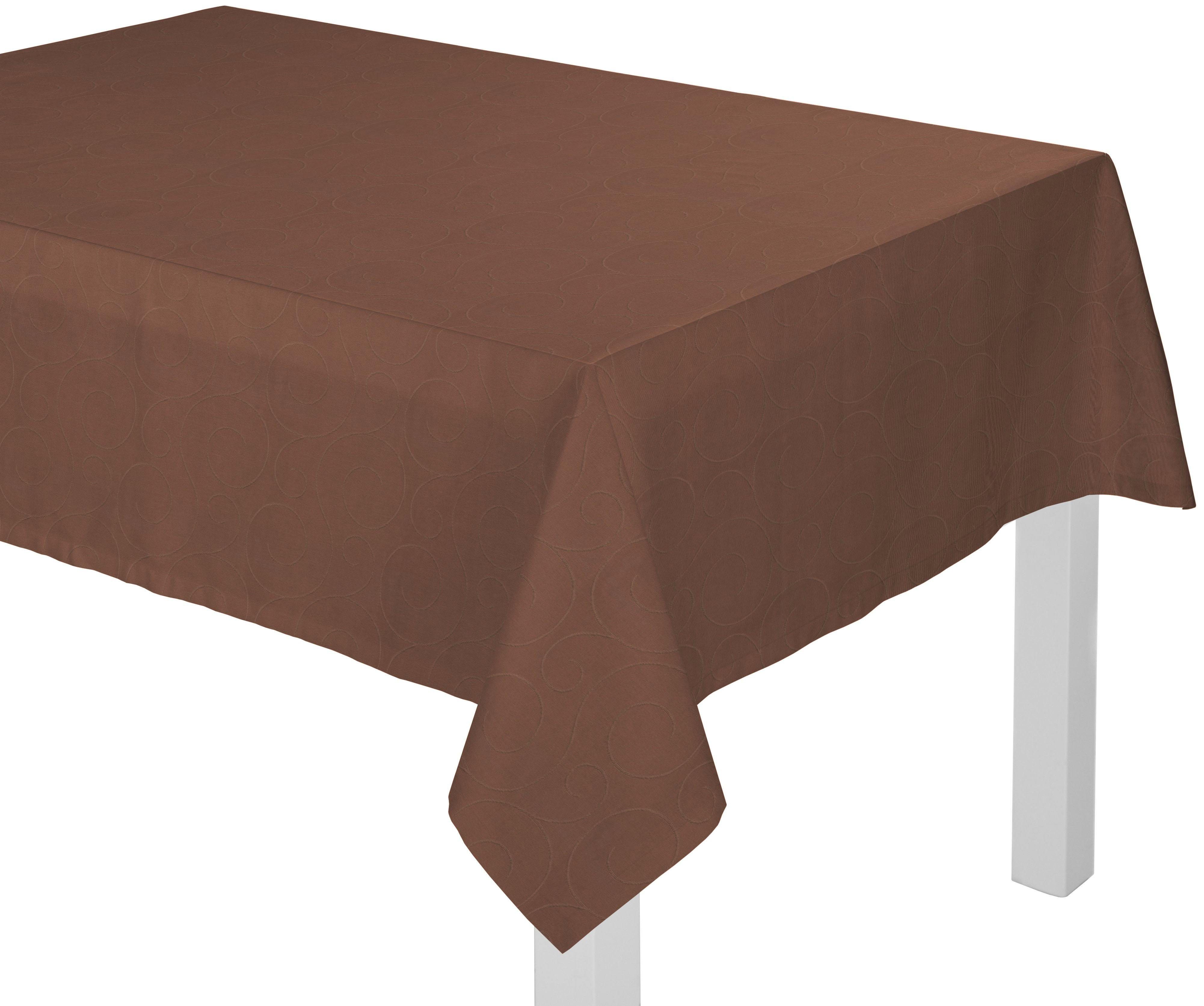 Wirth Tafellaken Neufahrn (1 stuk) tafelkleden maat 85 cm x 85 cm bruin