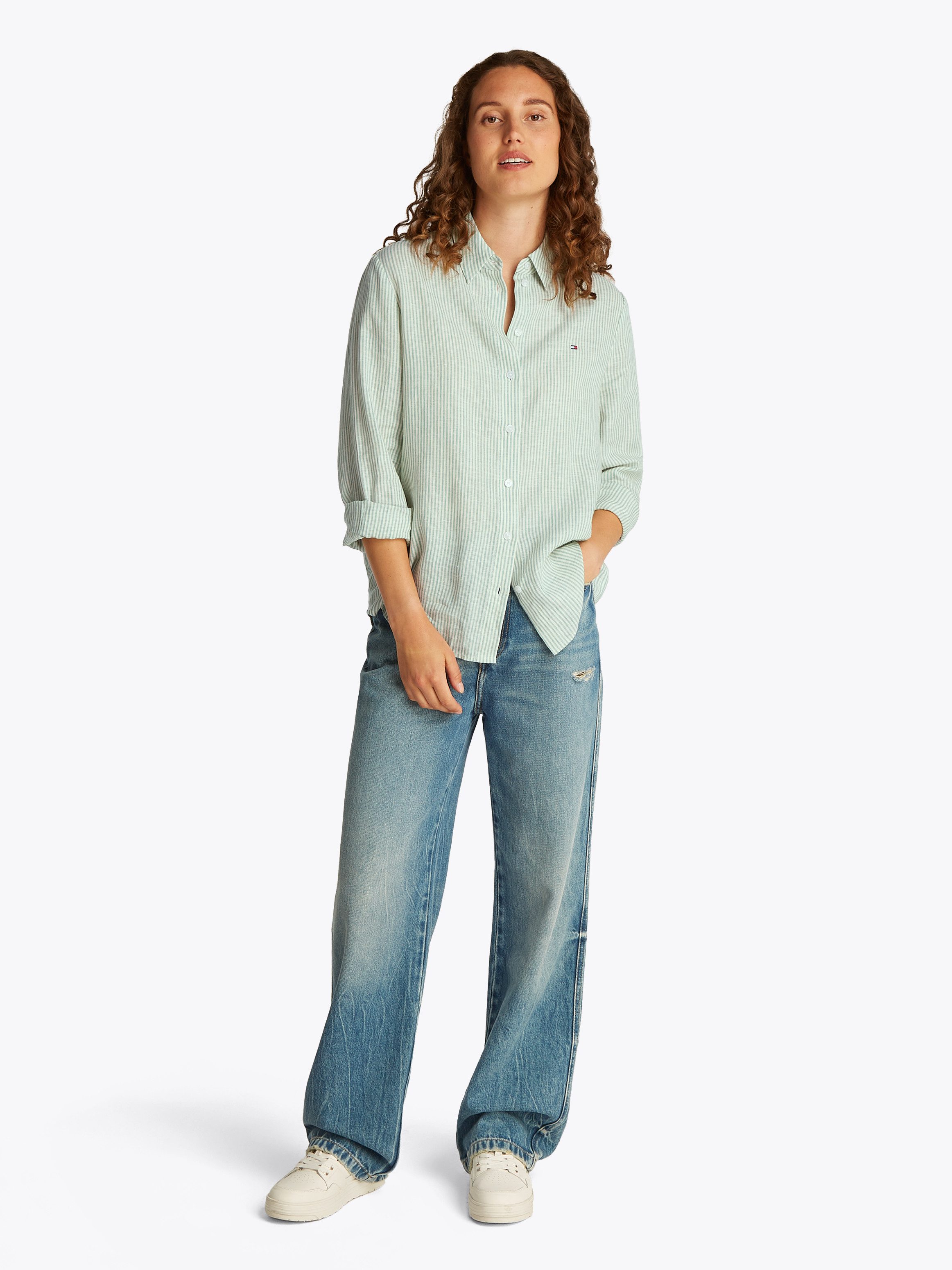 Tommy Hilfiger Overhemdblouse ESS LINEN RELAXED SHIRT