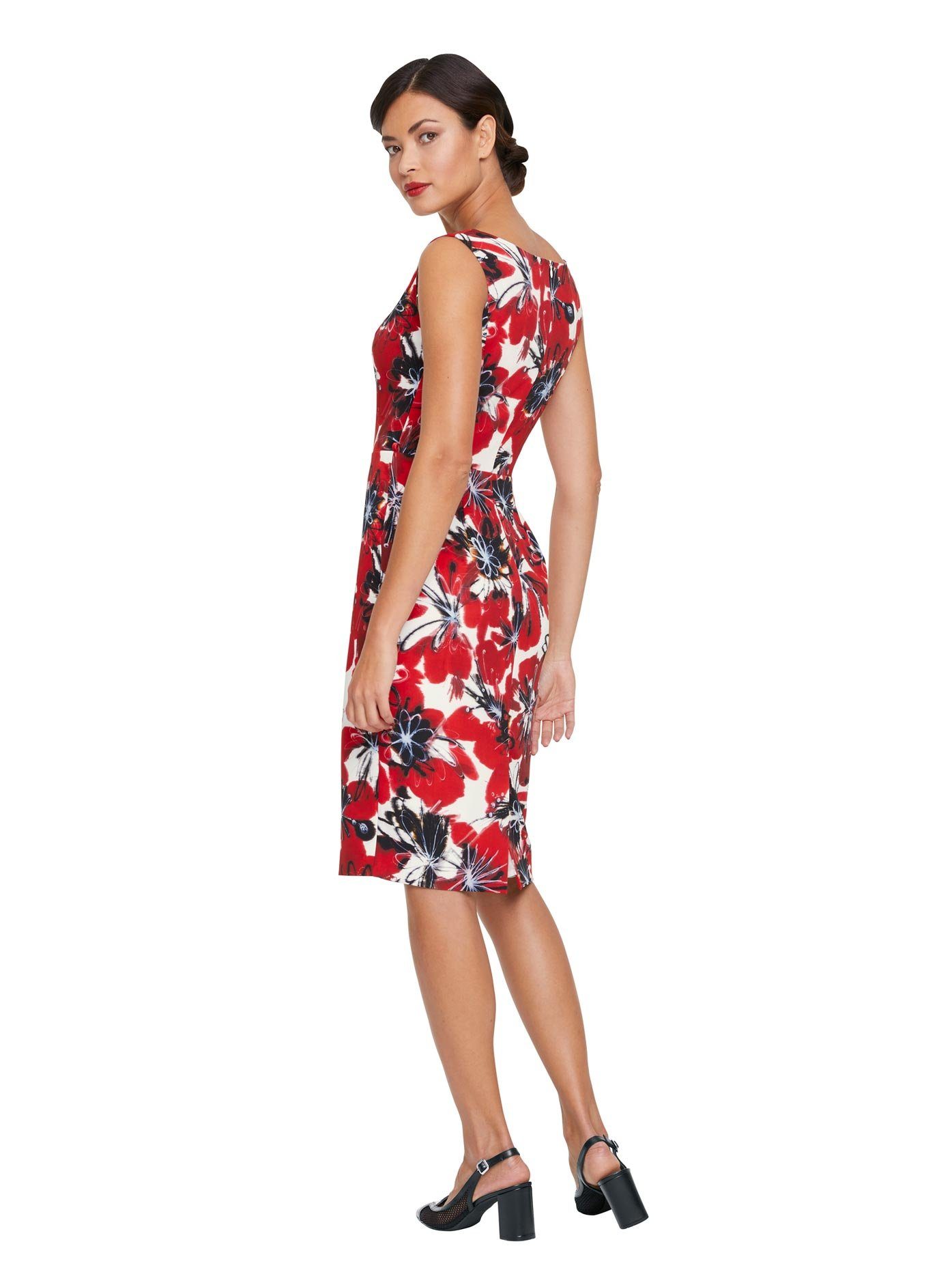 ashley brooke by heine gedessineerde jurk rood