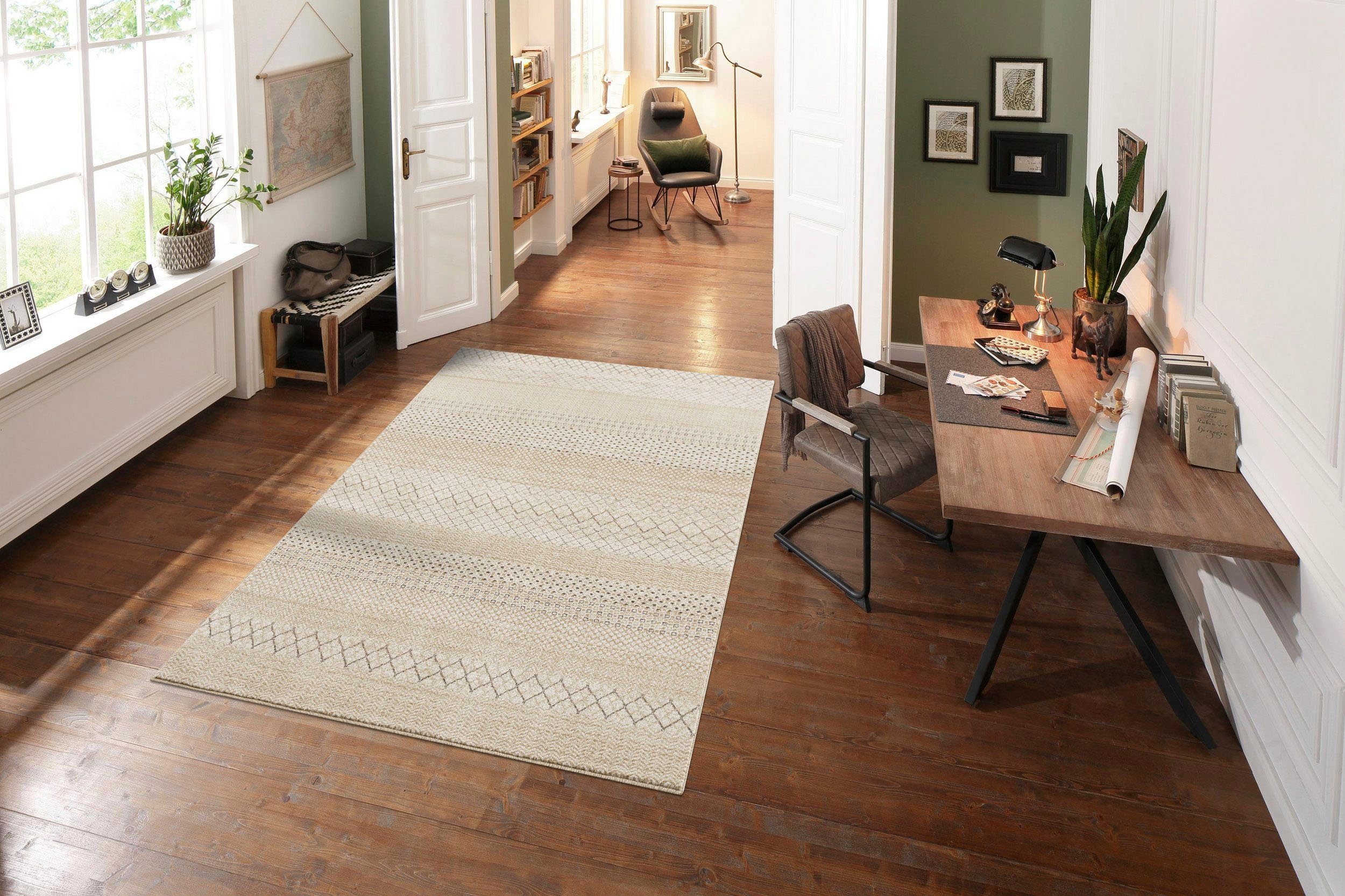 Timbers Vloerkleed Wisconsin Boho-look, berber-look, ruitdessin