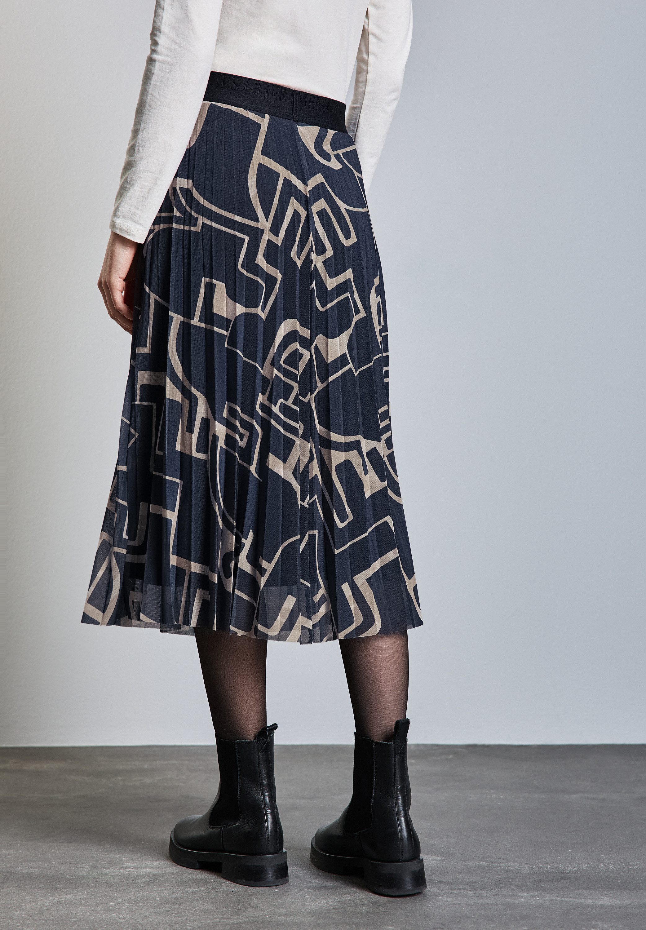 STREET ONE Meshrok met elastische taille