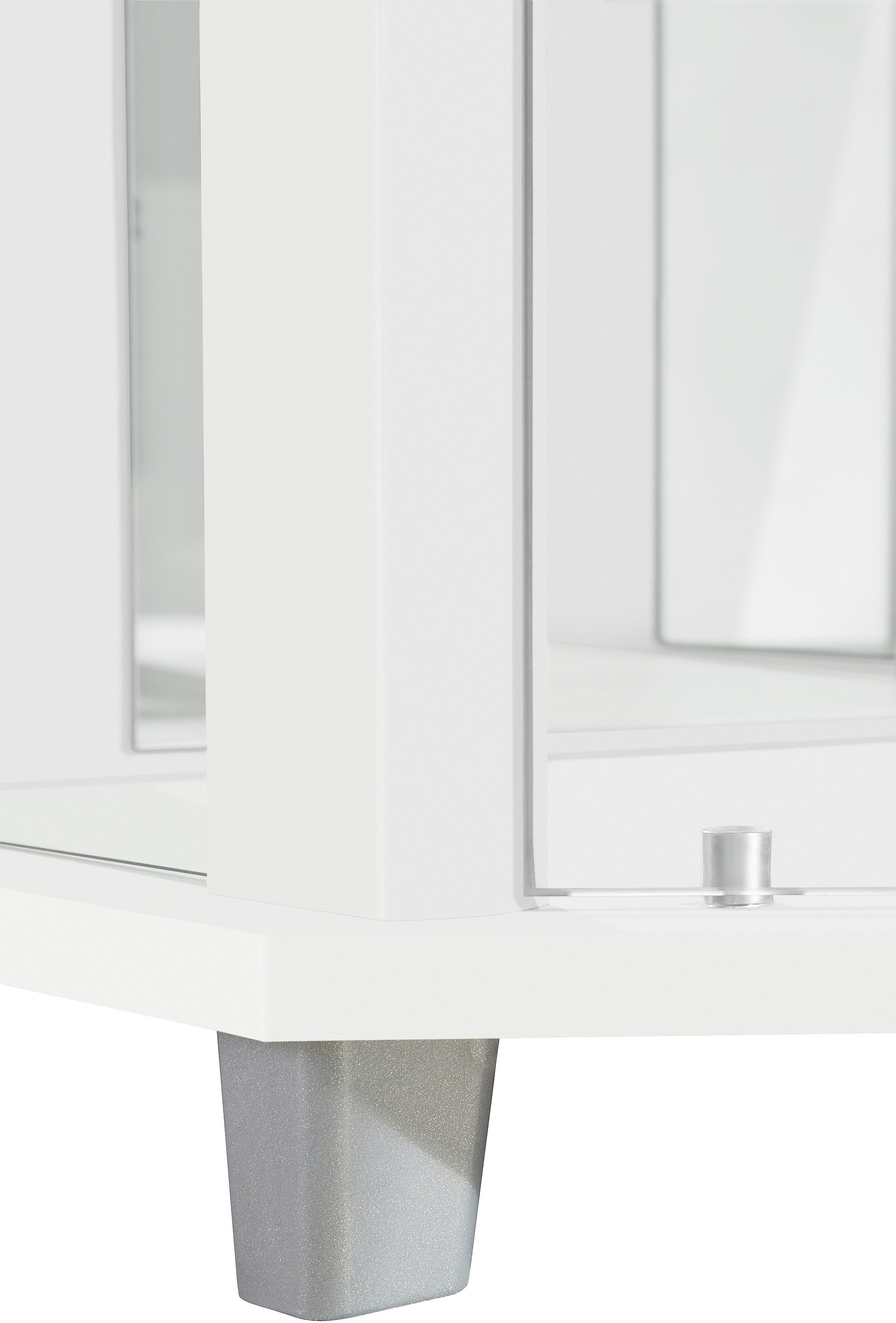 fif möbel Hoekvitrinekast TRIO hoogte ca. 172 cm, incl. verlichting Hoekvitrine/Glasvitrine 1x Glazen deur, perfect voor verzamelaars, verzamelvitrine