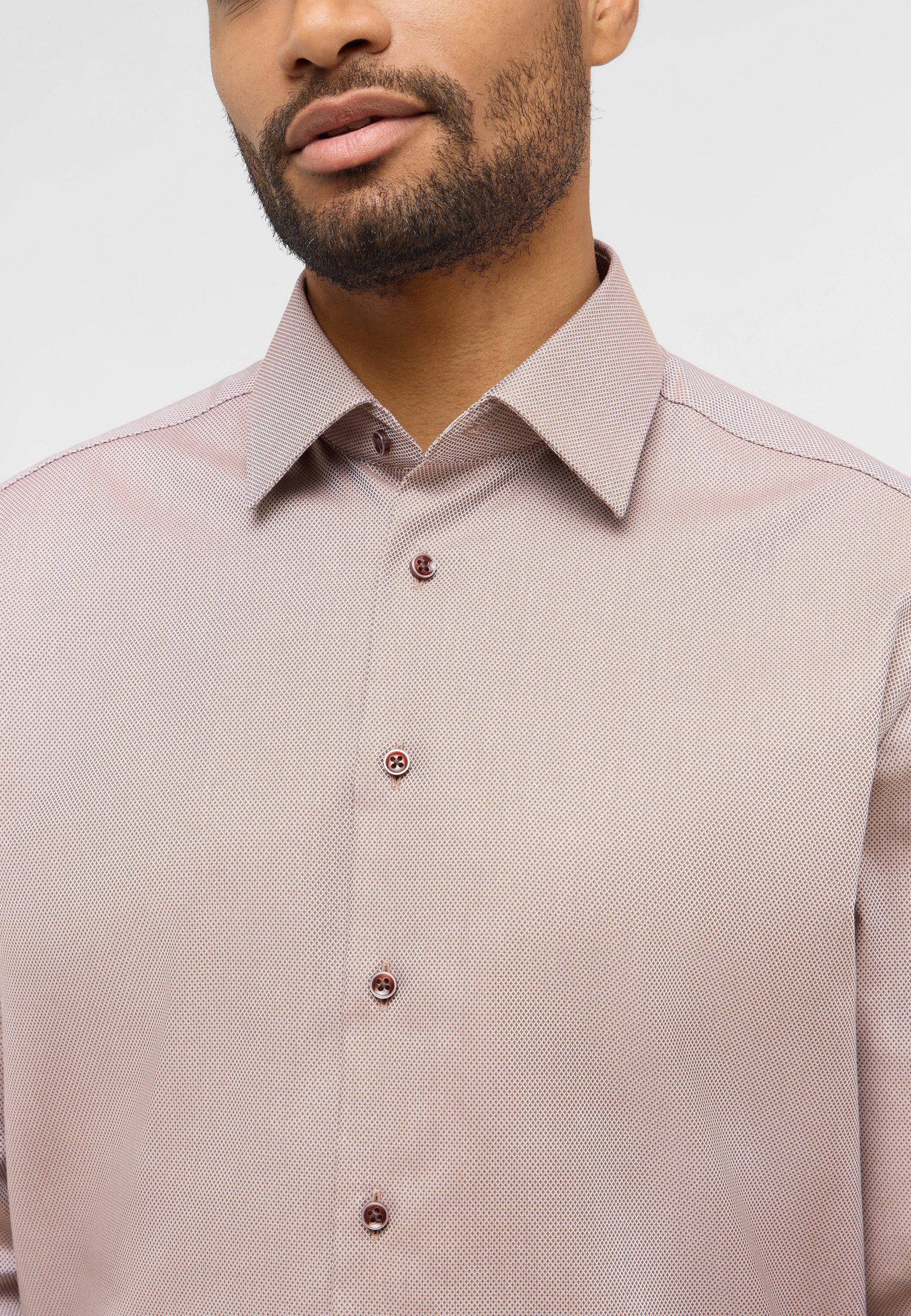 Eterna Overhemd met lange mouwen MODERN FIT NON IRON (strijkvrij)