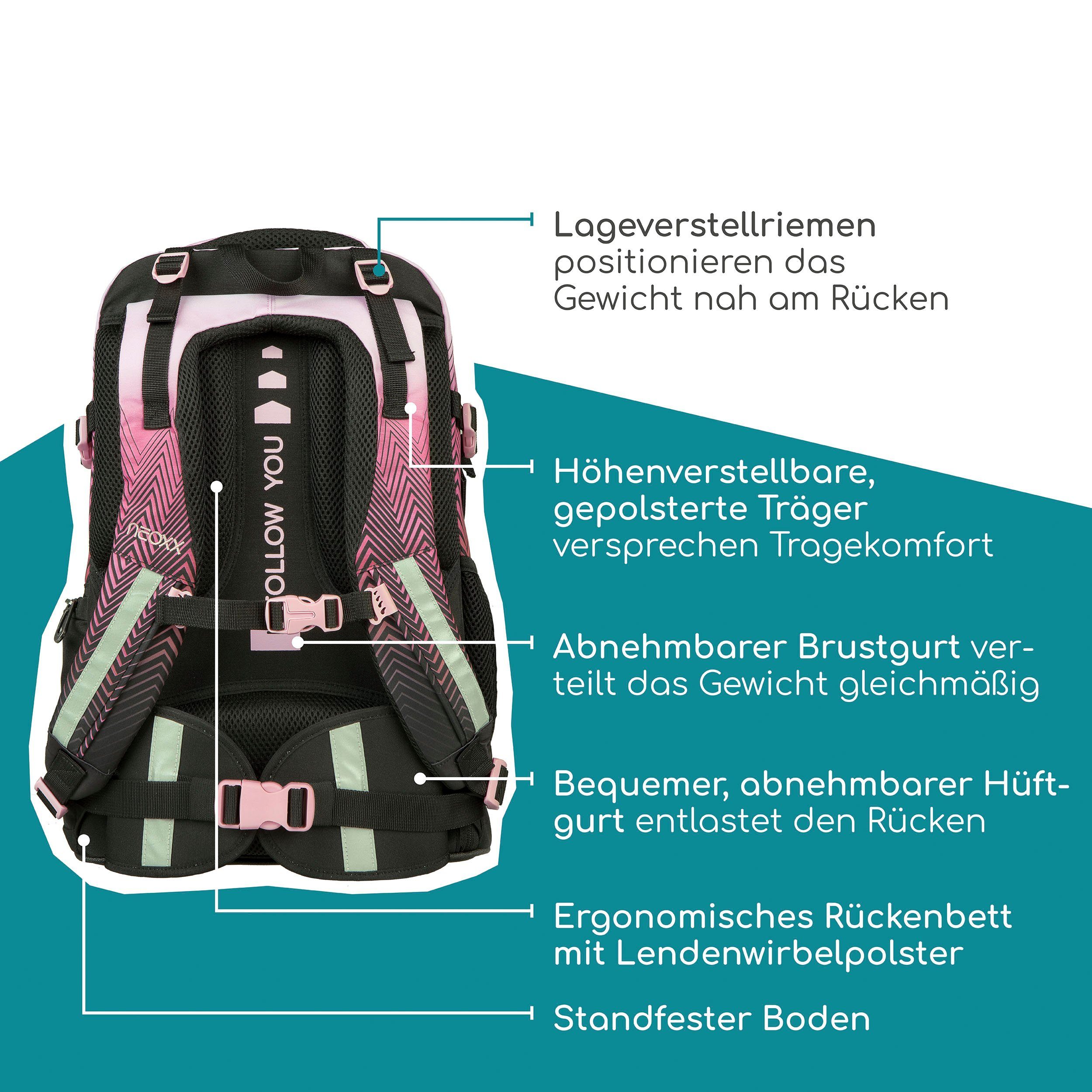 neoxx Schoolrugzak Active Pro, Sweet like Sunset