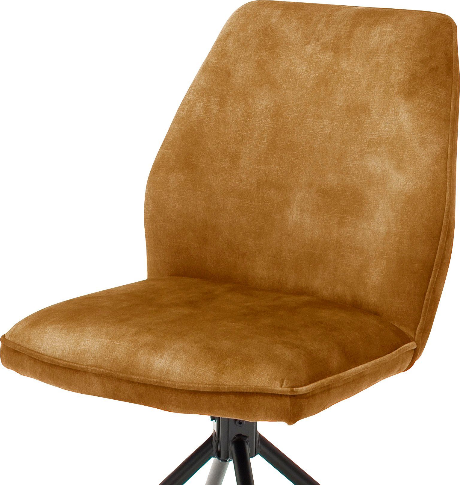 MCA furniture Eetkamerstoel OTTAWA Vintage suède-look met opstaande naad, stoel belastbaar tot 120 kg (set, 2 stuks)