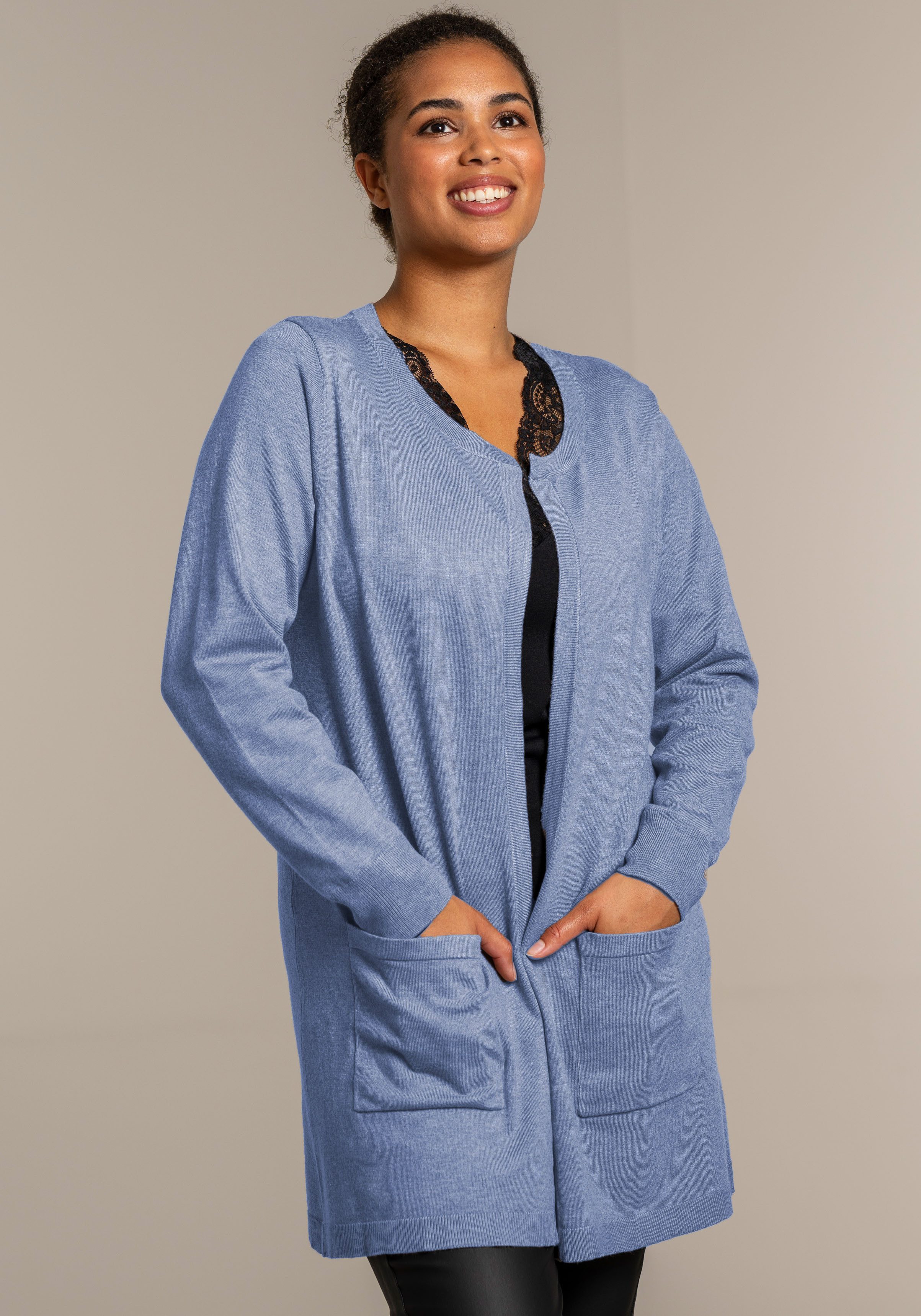 SANDGAARD Cardigan Helsinki in gemêleerde look
