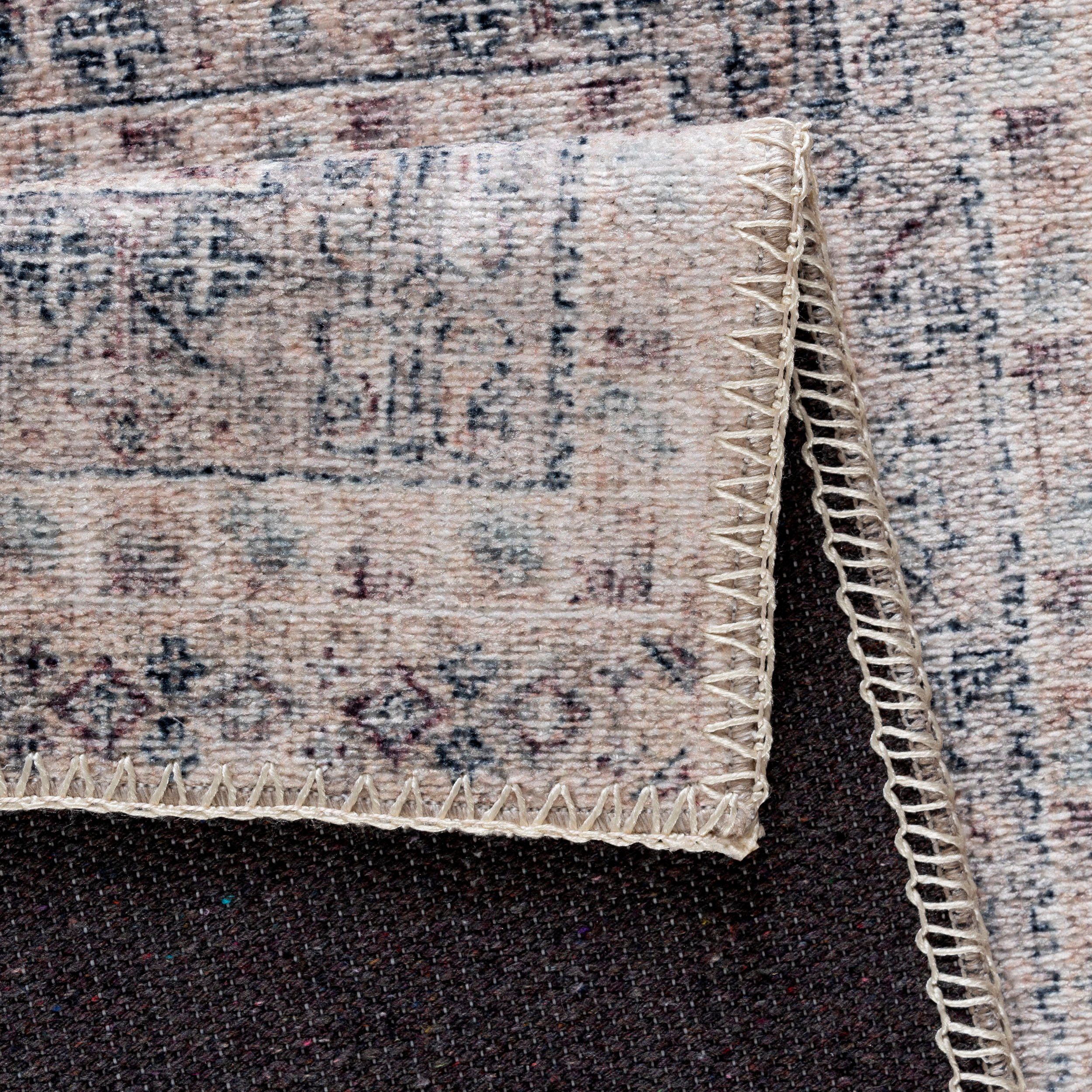Sehrazat Vloerkleed Vintage 3550 Korte pool, wasbaar, chenille met katoen, woonkamer