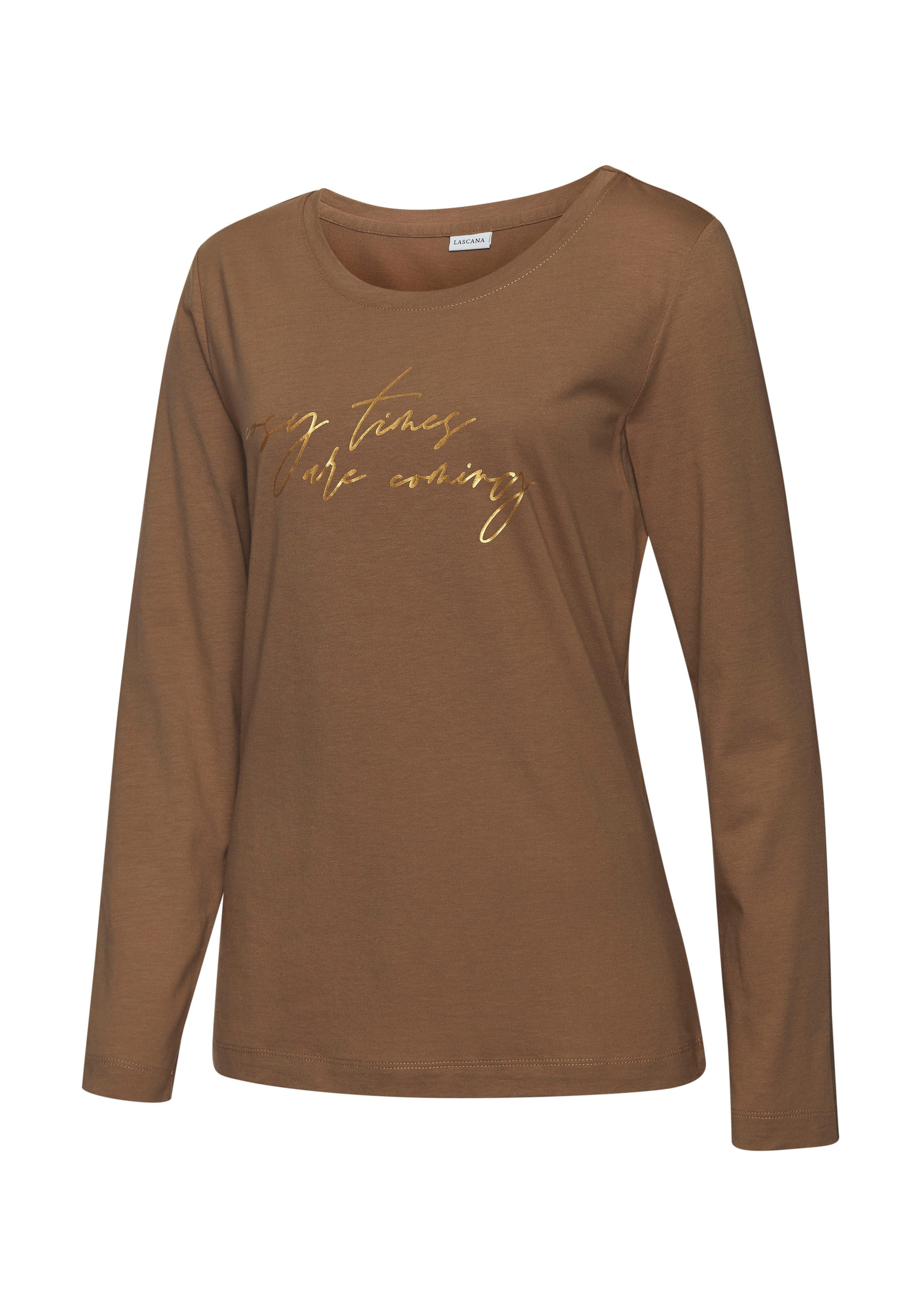 Lascana Pyjama top met folieprint