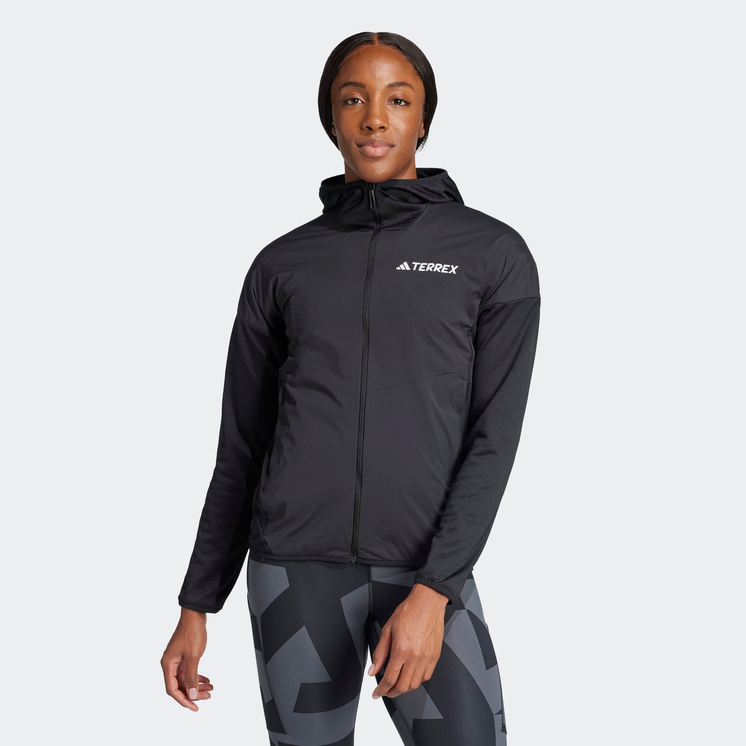 adidas TERREX Cardigan W XPR WIND FL H (1-delig) dames cardigans maat S zwart
