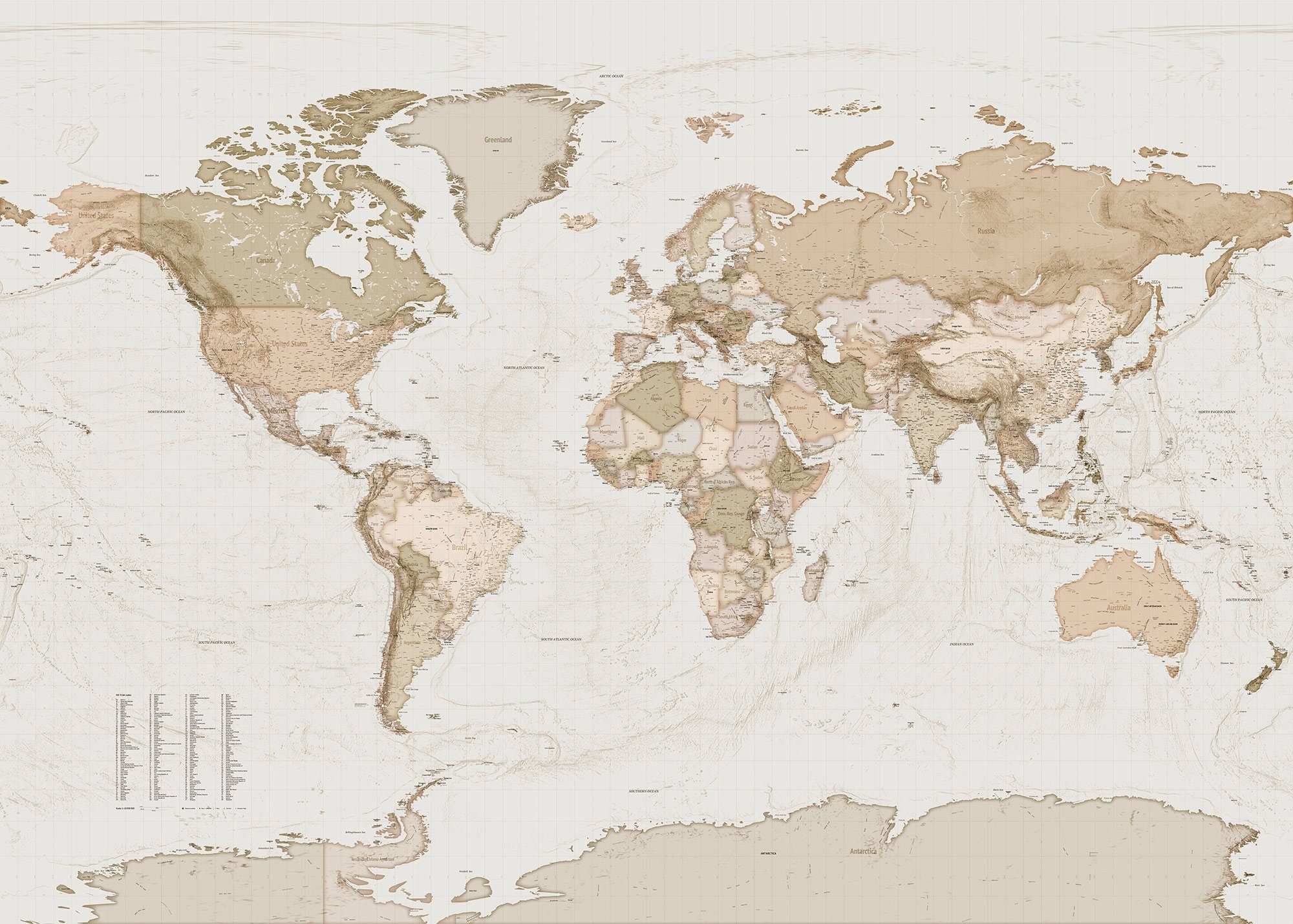 Komar fotobehang Earth Map