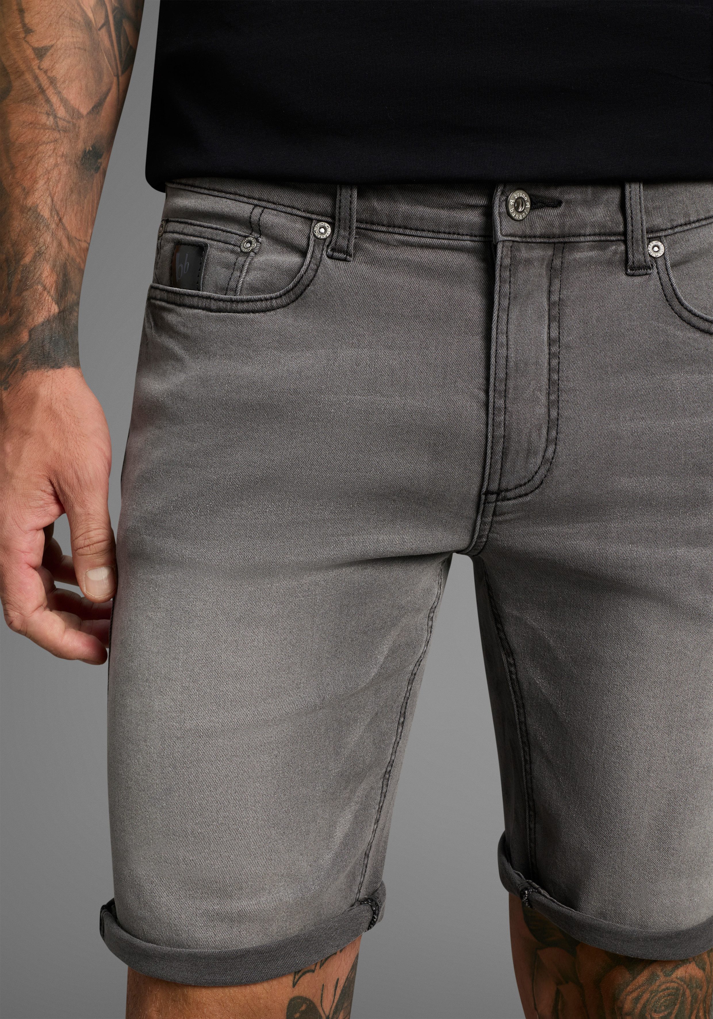 Bruno Banani Jeansshort Hutch-Shorts lage taillehoogte