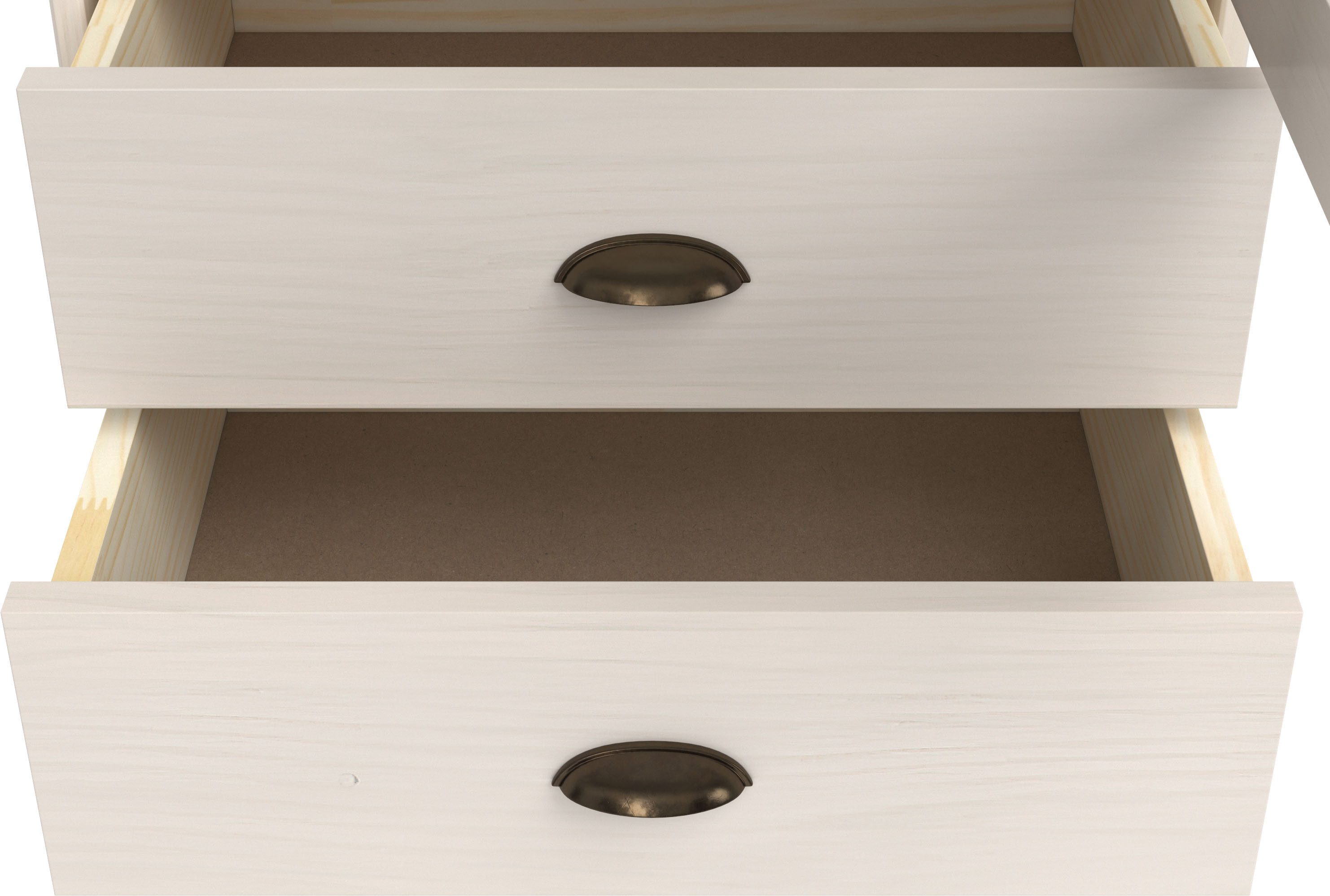 Home affaire Vitrinekast Schröder met 1 schuifdeur, 2 lades, van massief grenenhout, breedte 55cm