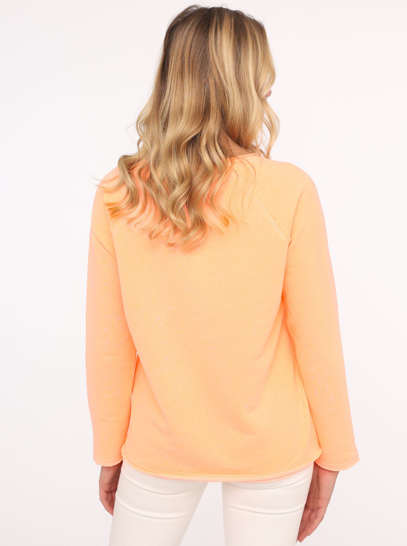 Zwillingsherz Sweatshirt Happy met inspirerende quote-print