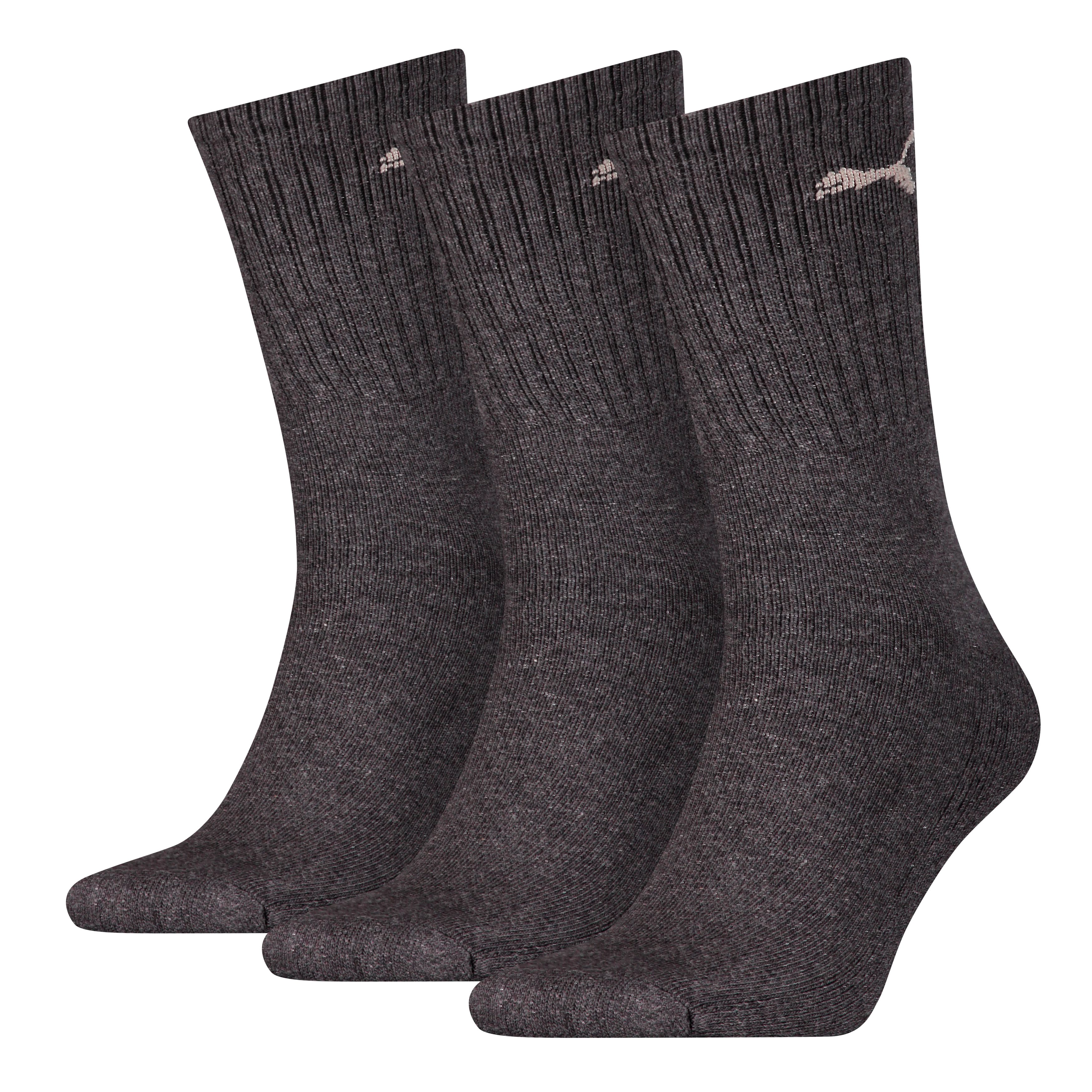 PUMA Sokken PUMA UNISEX CREW SOCK 3P (3 paar) heren sokken maat 47-49 grijs