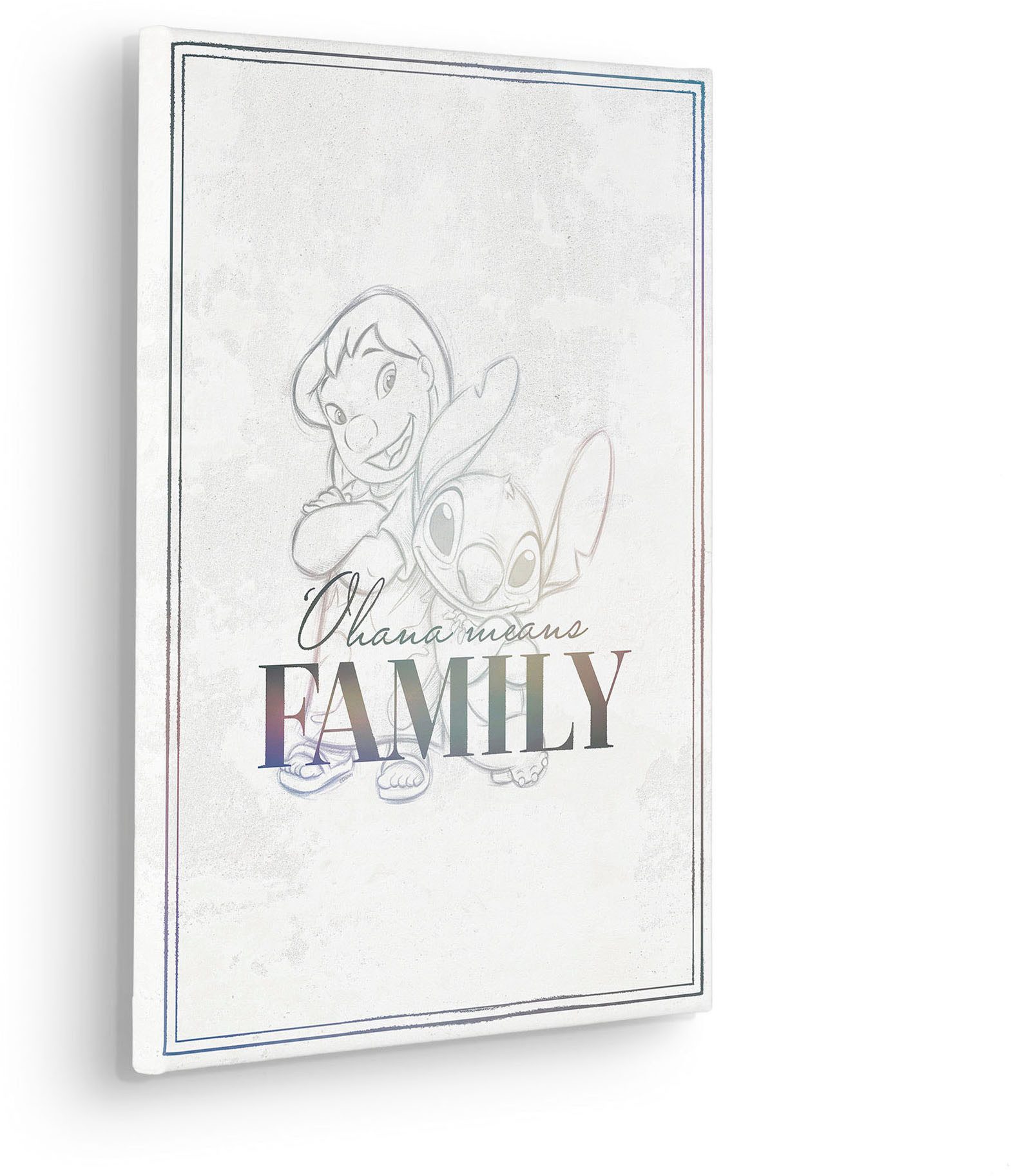 Komar Artprint op linnen Lilo & Stitch Family Goals - Afmeting 30 x 40 cm (1 stuk)