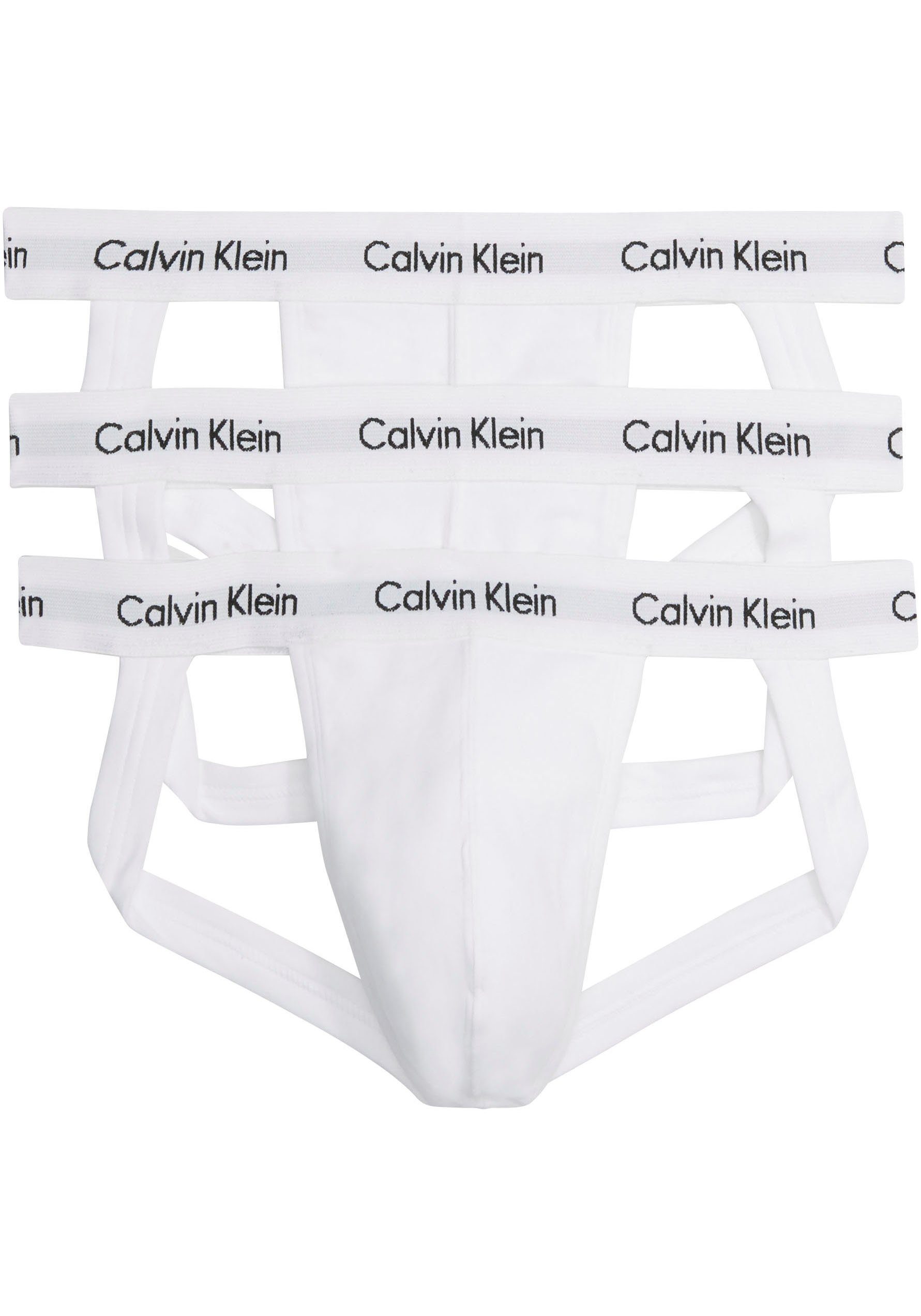 Calvin Klein String JOCK STRAP 3PK met calvin klein-logo op de elastische band (Set van 3)