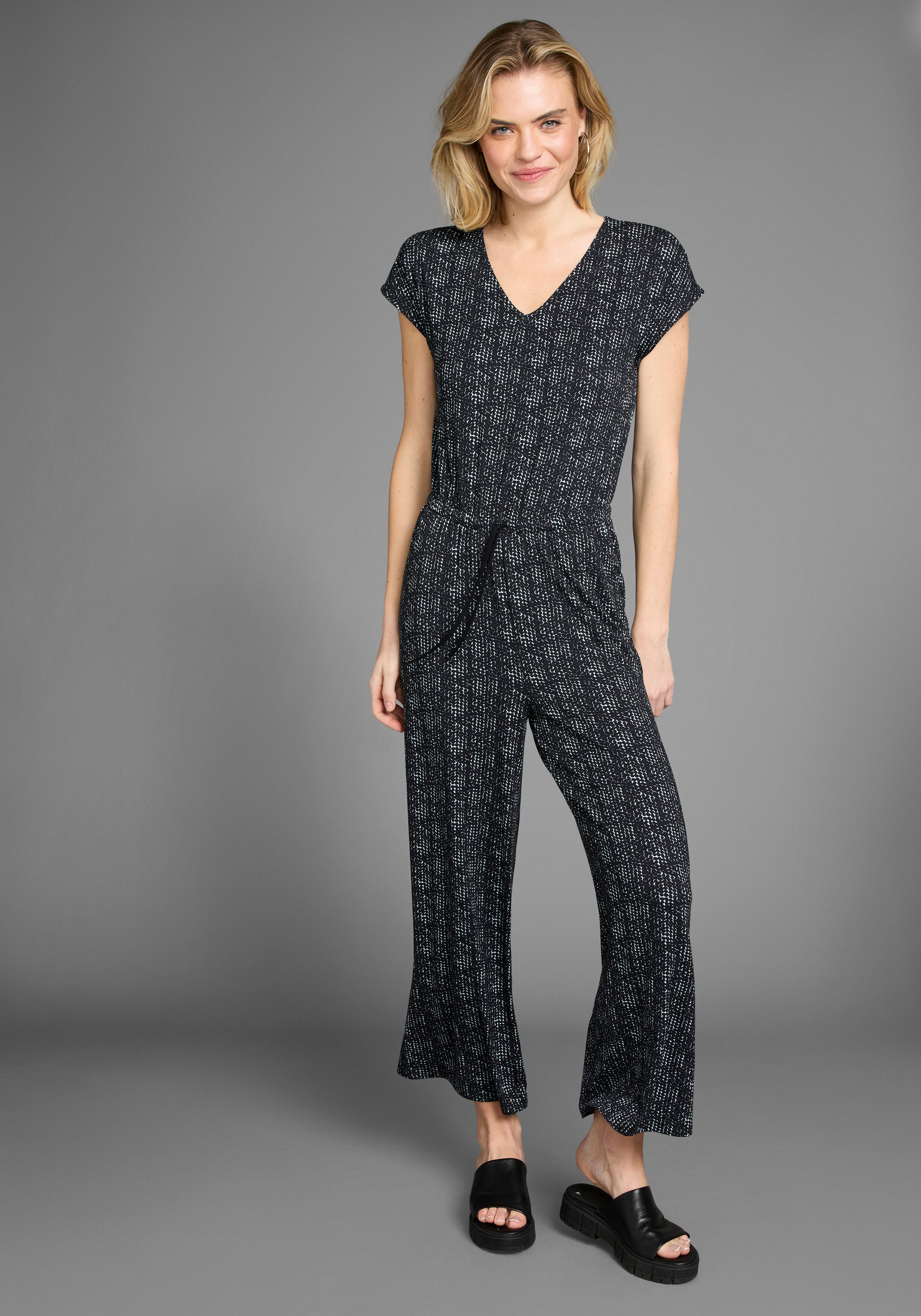 Laura Scott Jumpsuit met filigraan alloverprint - nieuwe collectie
