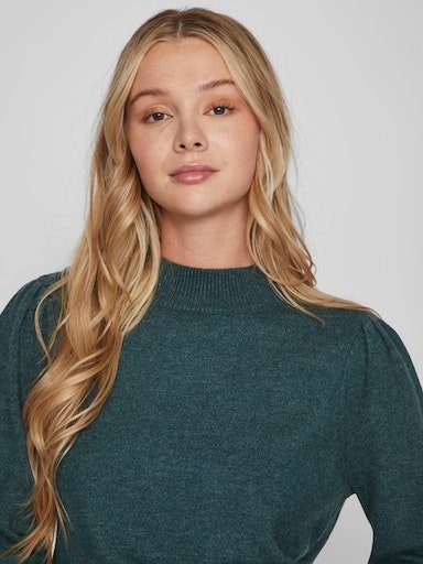 Vila Trui met ronde hals VIRIL TURTLE-NK BALLOON L/S TOP - NOOS