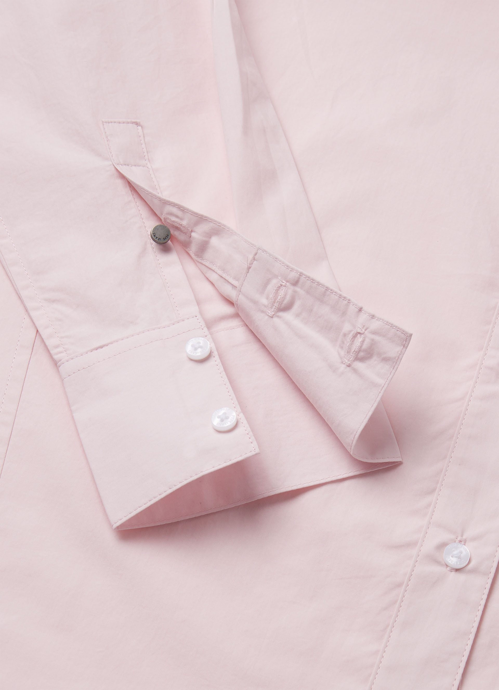 Pepe Jeans Overhemdblouse met ton-in-ton logo-borduursel op de borst