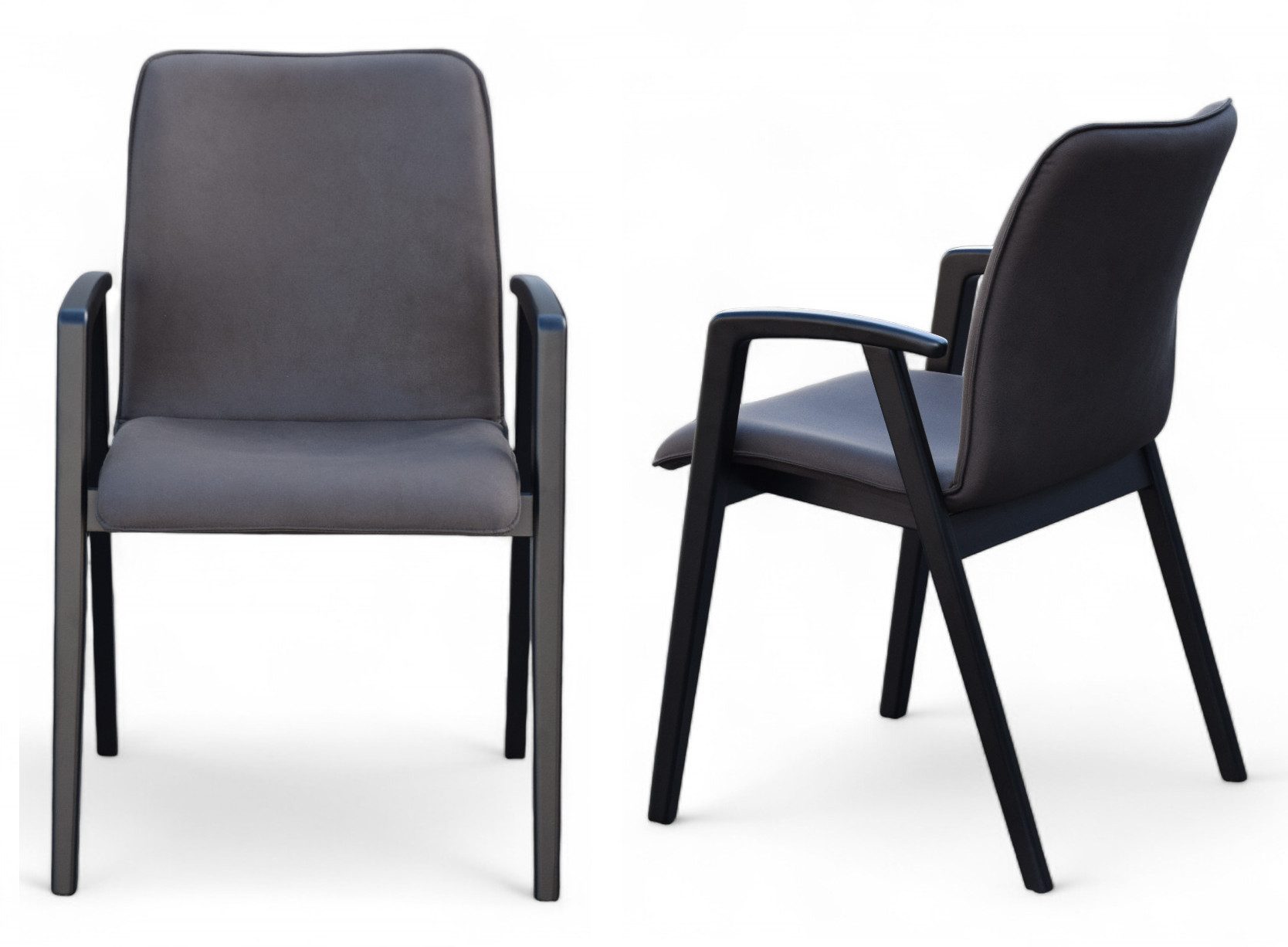 Home affaire Stoel met armleuningen Loreen eetkamerstoel, gestoffeerde stoel, woonstoel, eetstoel met armleuningen (set, 2 stuks) 4 poot stoelen