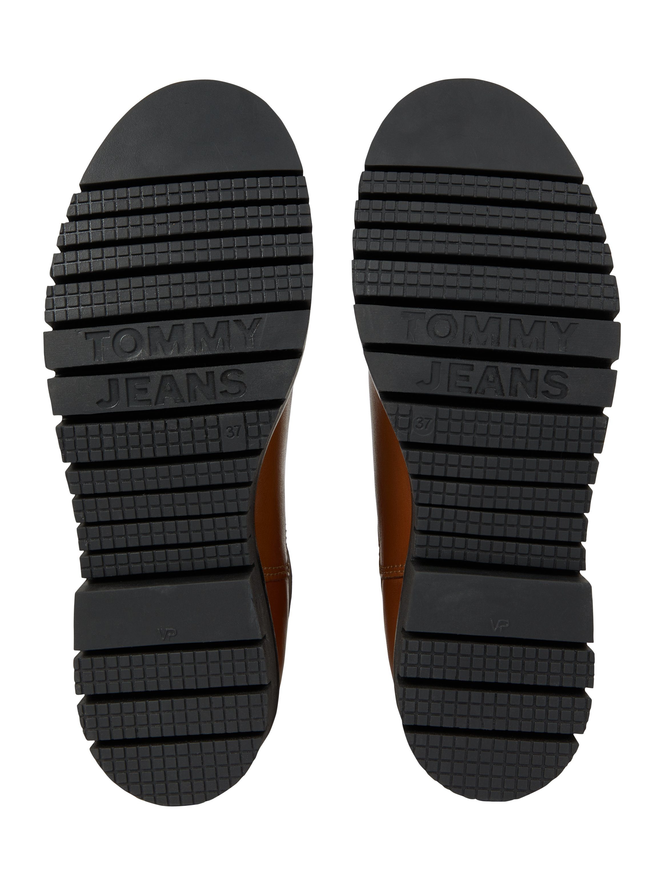 TOMMY JEANS Winterlaarzen WARMLINED CHELSEA BOOT , blokhak, plateau, business schoen met profielzool