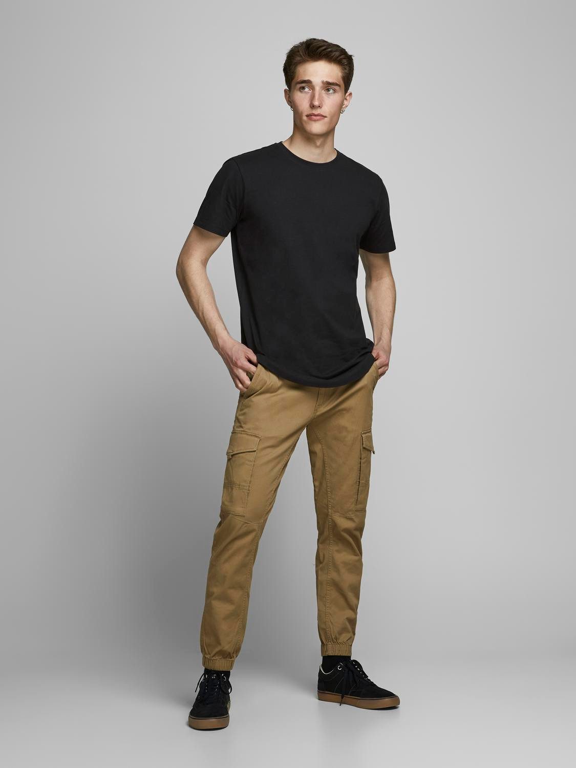 Jack & Jones T-shirt JJENOA TEE SS CREW NECK 5PK MP NOOS (5-delig, Set van 5)