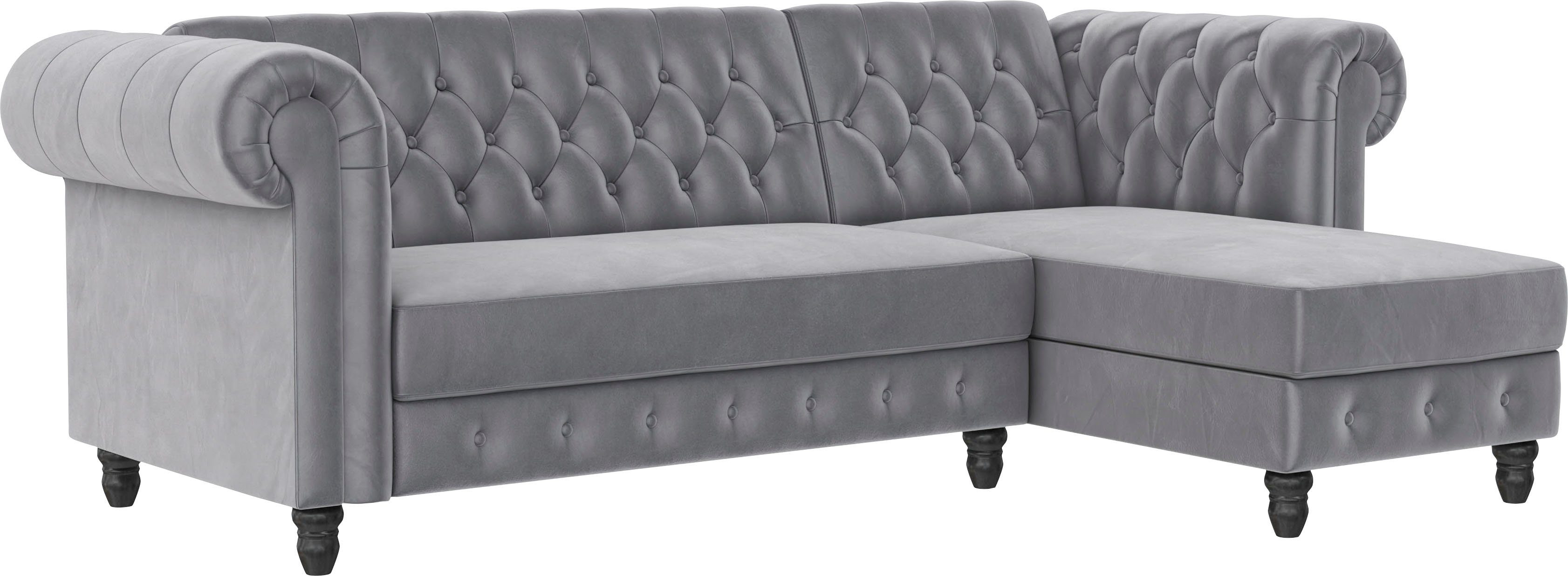 Dorel Home Hoekbank Felix, L-model, 241 cm (ligoppervlak108x195 cm), récamier verwisselbaar,