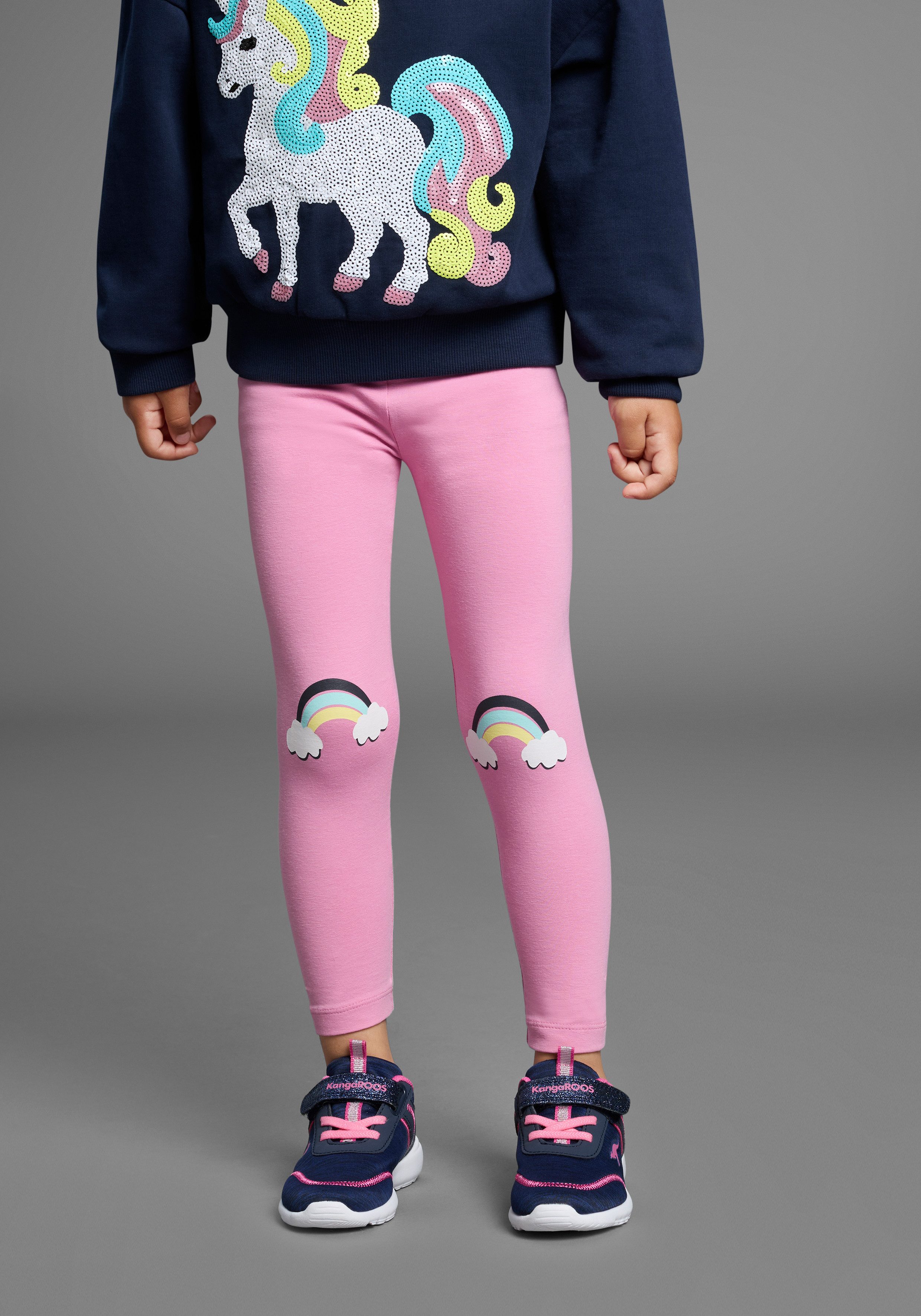KIDSWORLD Legging 2-pack leggings met regenboog (2-delig)
