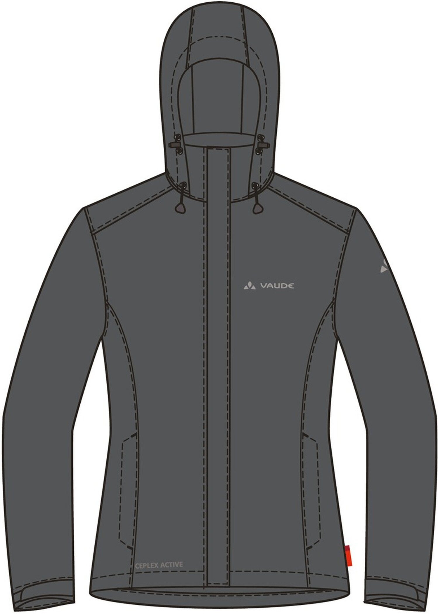 VAUDE Outdoorjack WOMEN'S ESCAPE LIGHT JACKET Waterdicht & winddicht & ademend (1 stuk)
