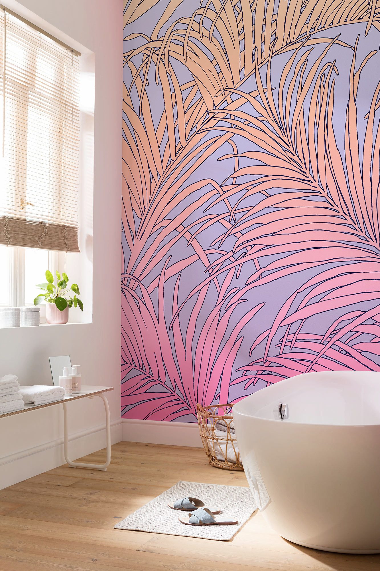 Komar Fotobehang Komar vlies fotobehang - Palm Foglie - maat 200 x 250 cm (set) fotobehang