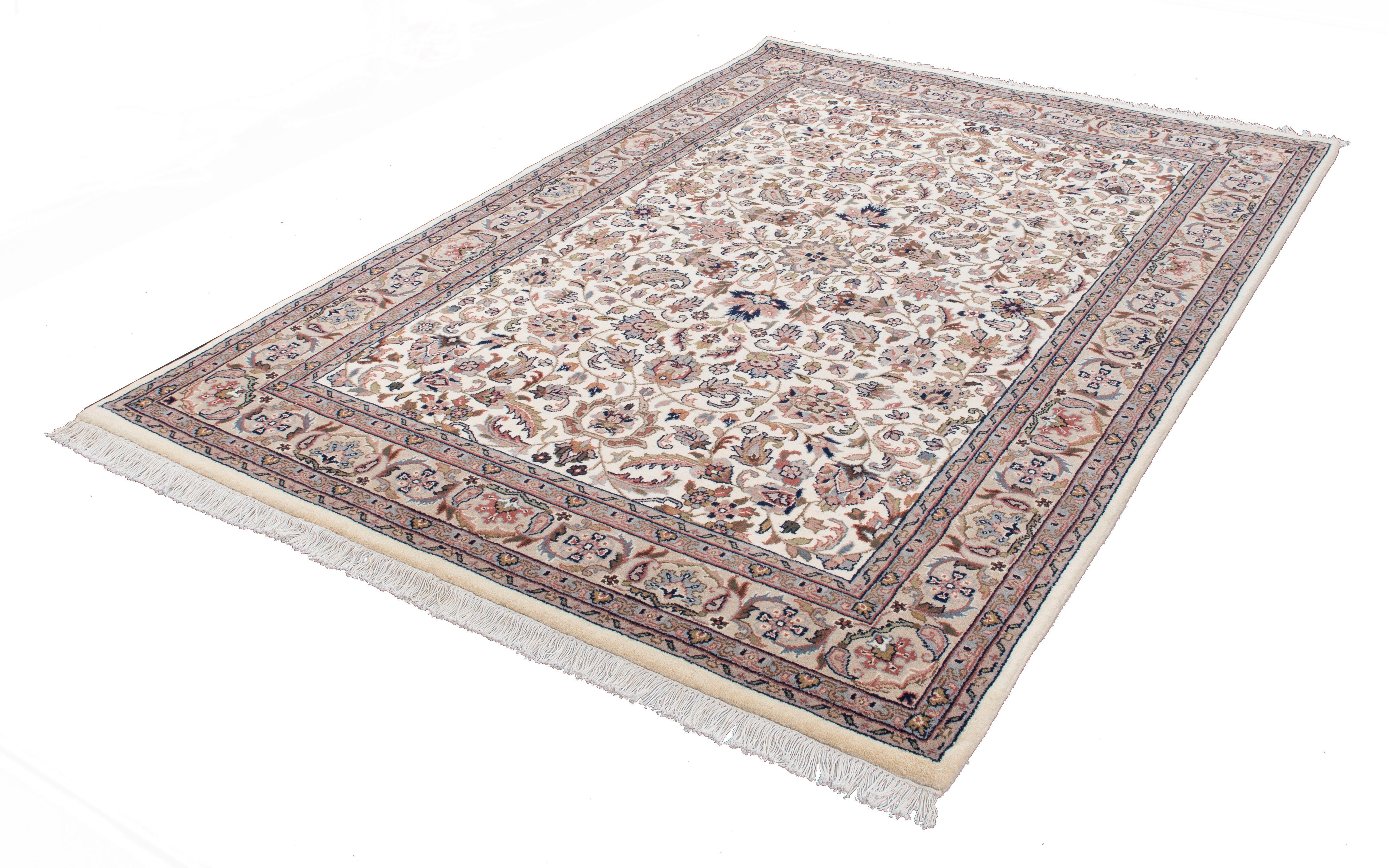THEKO Oosters tapijt Benares Isfahan zuivere wol, met de hand geknoopt, met franje, woonkamer