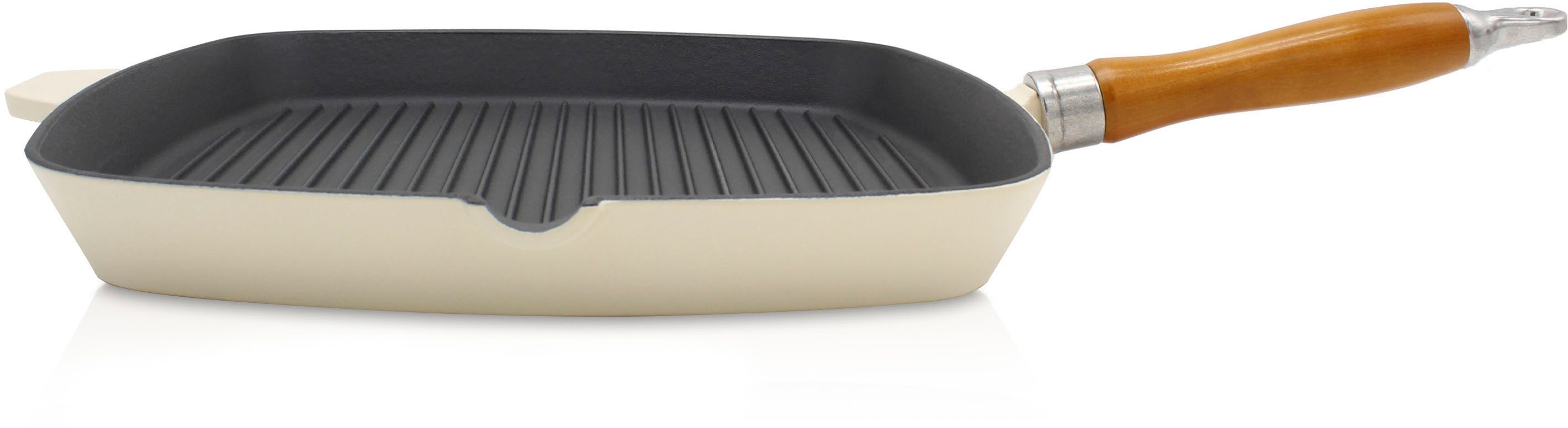 Krüger Steakpan Gietijzeren grill-/ steakpan SAVANNA, 28 x 28 cm (1-delig) grillpannen zwart