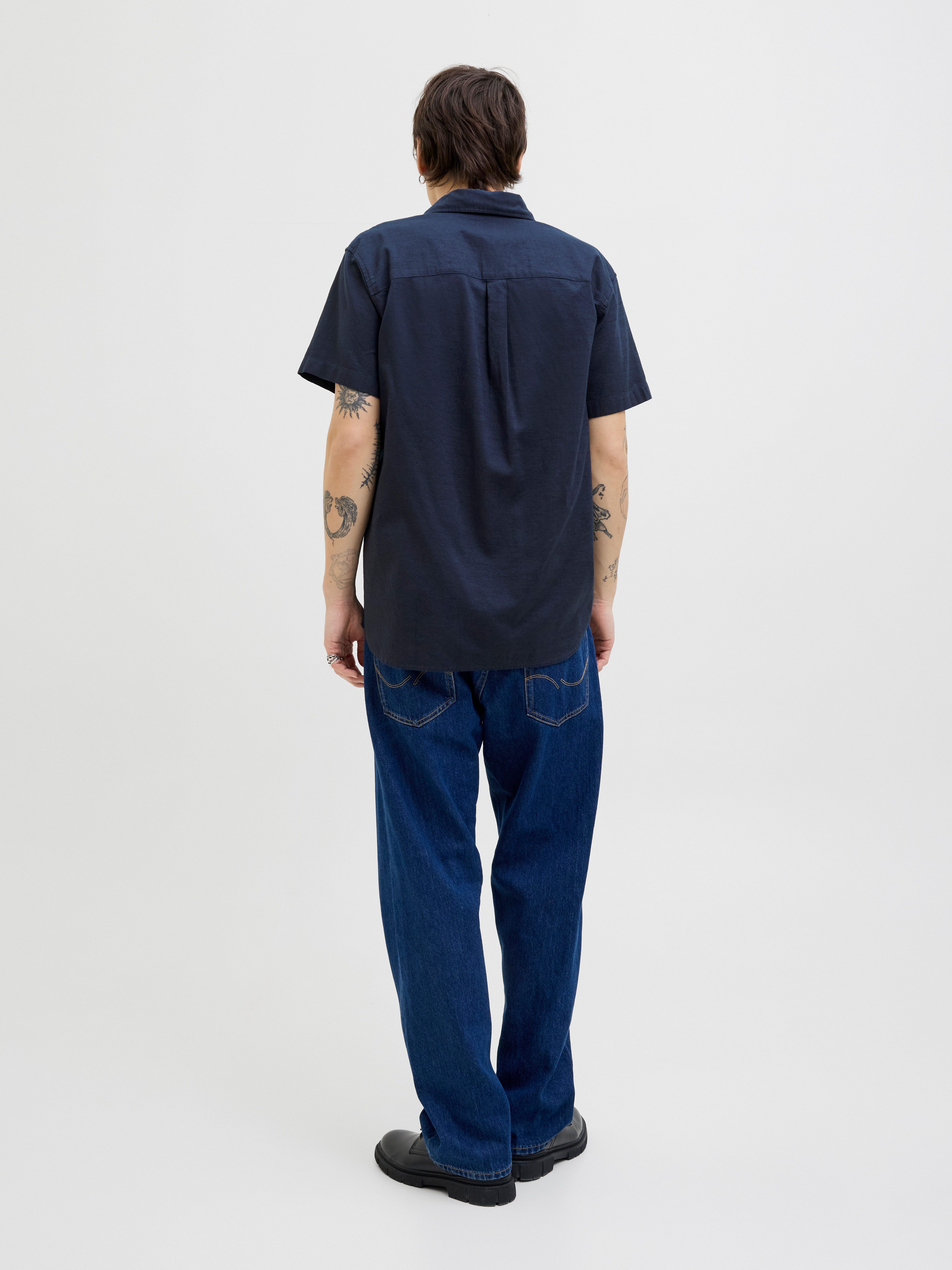Jack & Jones Overhemd met korte mouwen JJPIERRE SLUB SHIRT SS