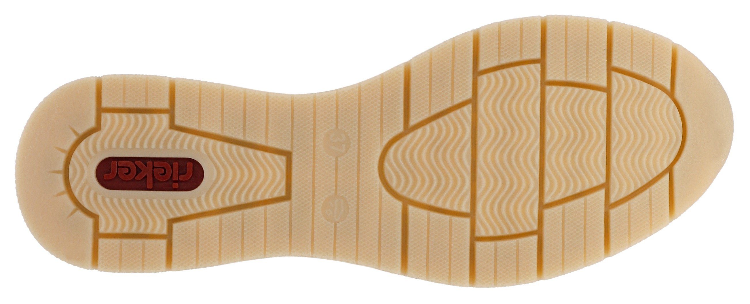 Rieker Sneakers met zijrits, vrijetijdsschoen, veterschoen, smalle vorm