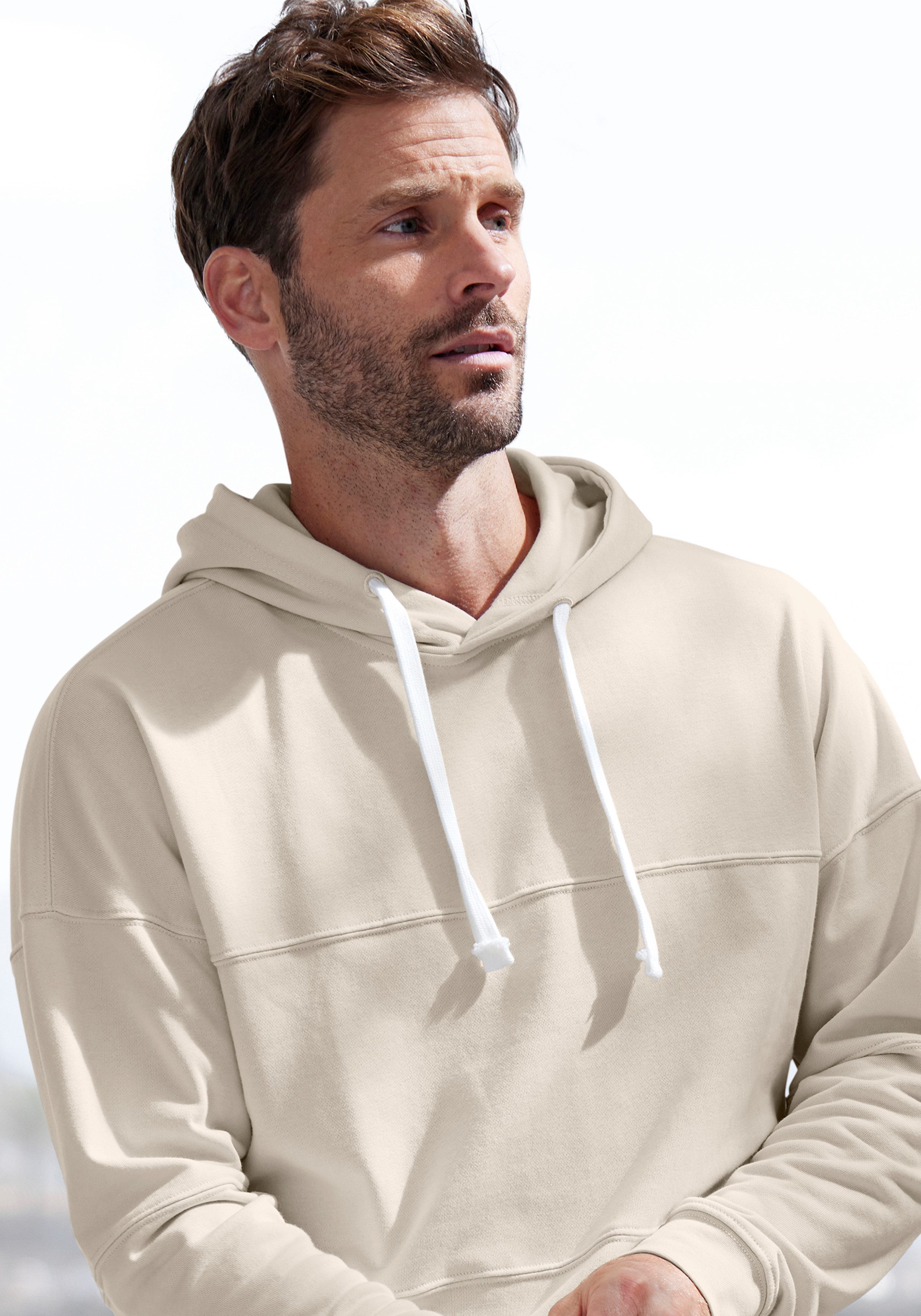 H.I.S Hoodie Langarm sweater met capuchon, van katoenmix