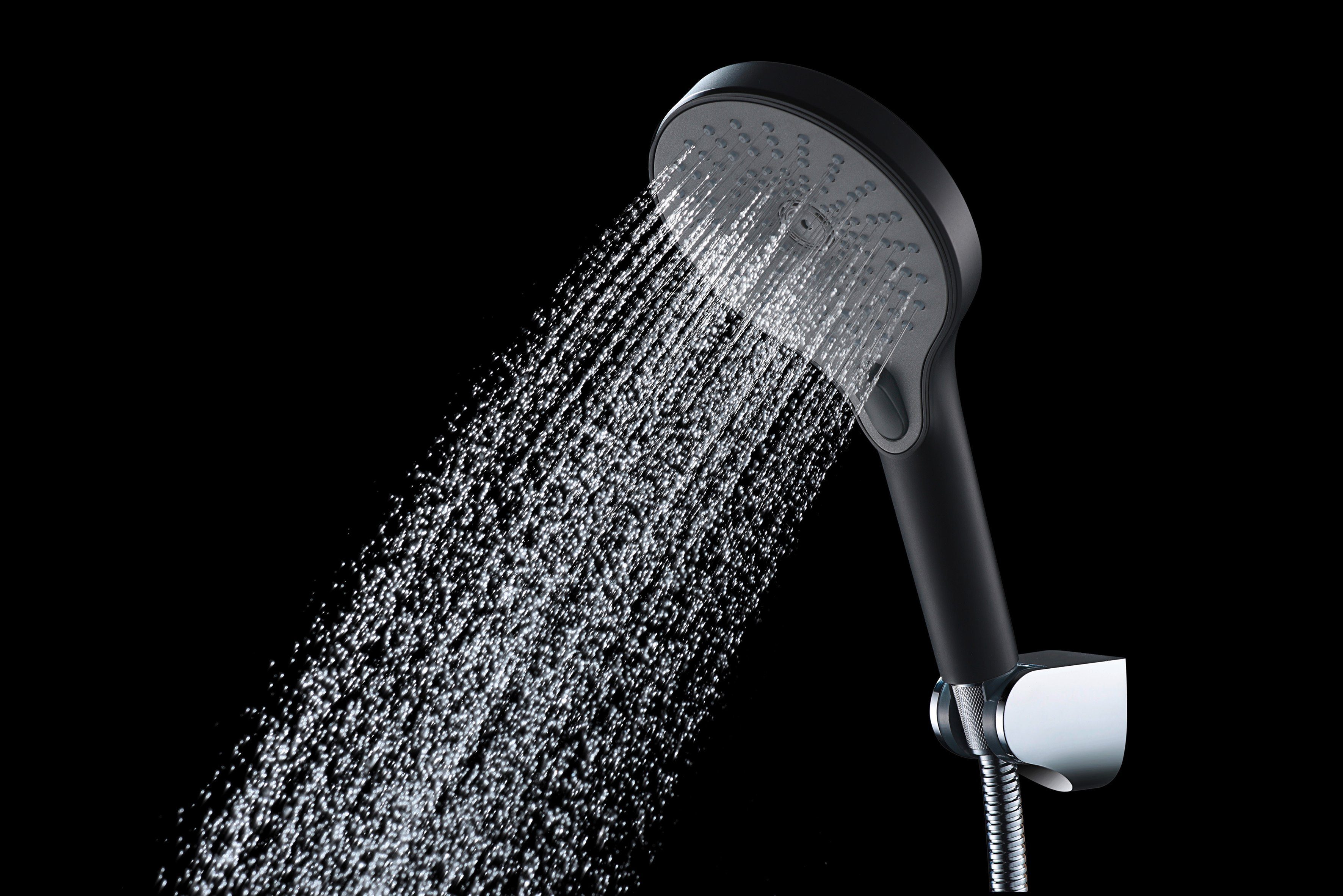 WENKO Handsproeier Ultimate Shower Zwart/grijs, Ø 13 cm (1-delig)