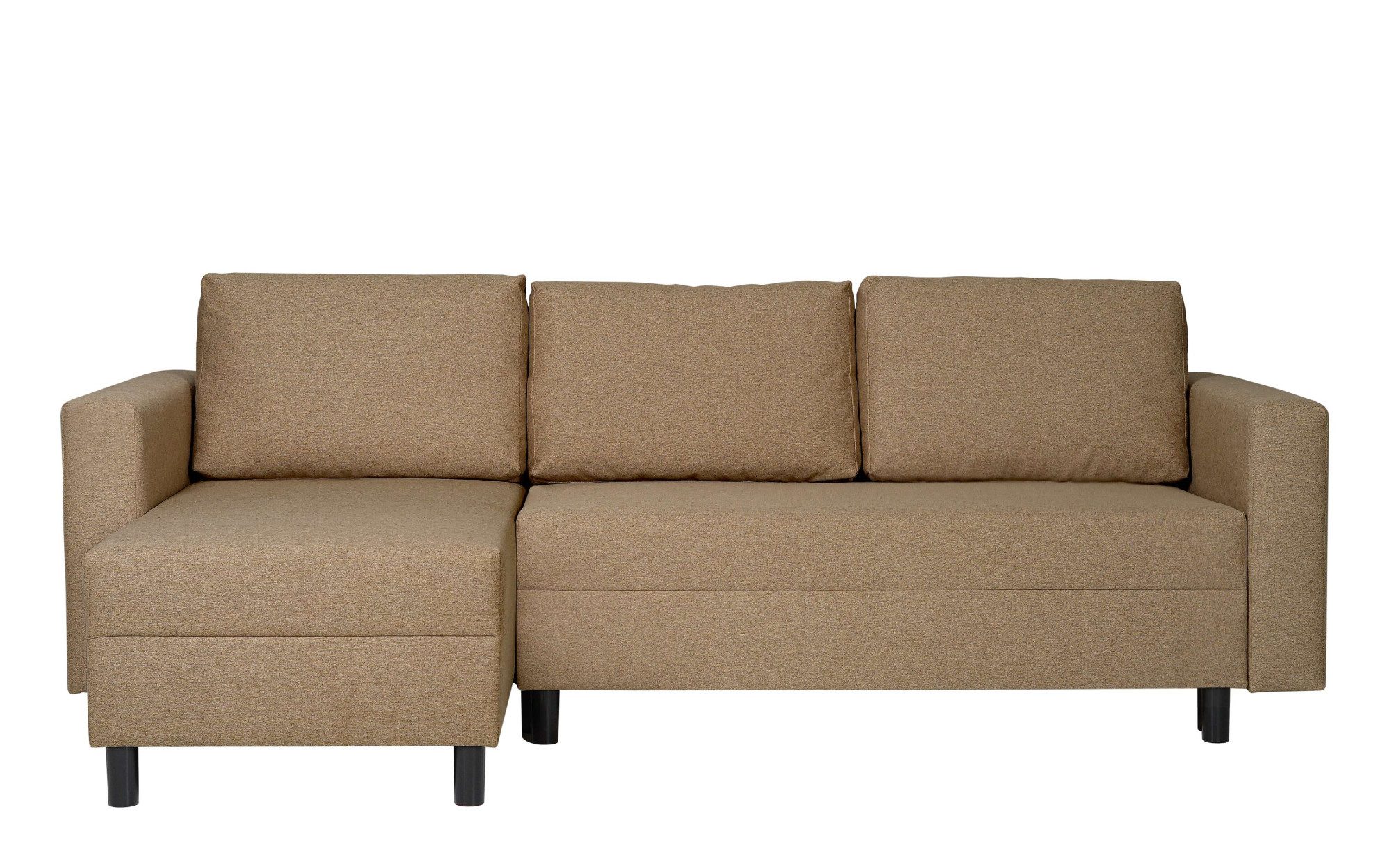 INOSIGN Hoekbank GLENOE slaapbank met bedlade, ottomane aan beide zijden te monteren L-vorm, afmetingen B/D/H: 230/135/84,5 cm, velvet & zachte structuur