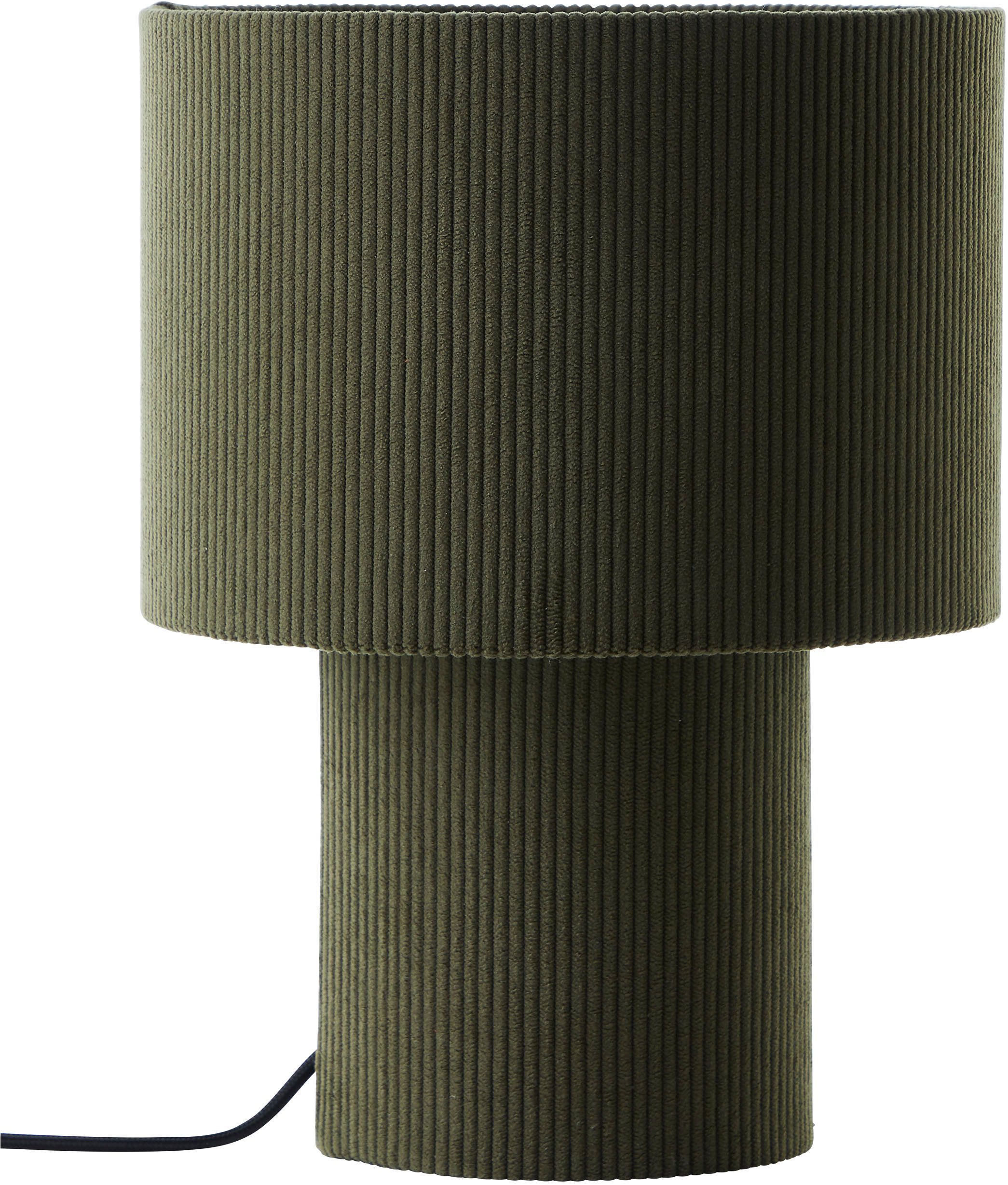 LeGer Home by Lena Gercke Tafellamp Kathleen cordlamp Cordstof, H 30 cm, Ø 23 cm, E27, cord, stoflamp, tafellamp (1 stuk)