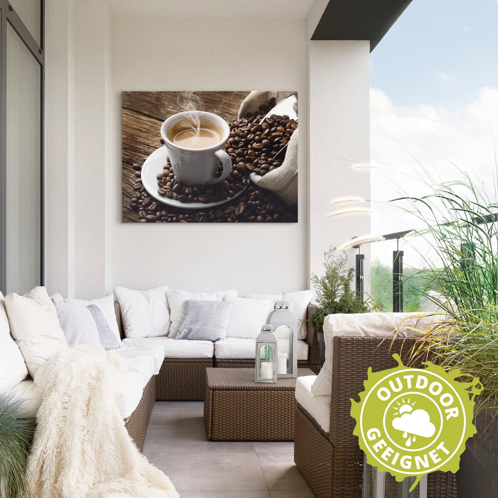 Artland Artprint Hete koffie - hete koffie als artprint van aluminium, artprint voor buiten, artprint op linnen, poster, muursticker