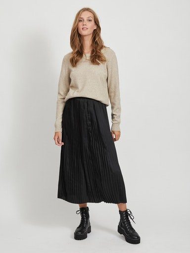 Vila Trui met ronde hals VIRIL O-NECK L S KNIT TOP NOOS