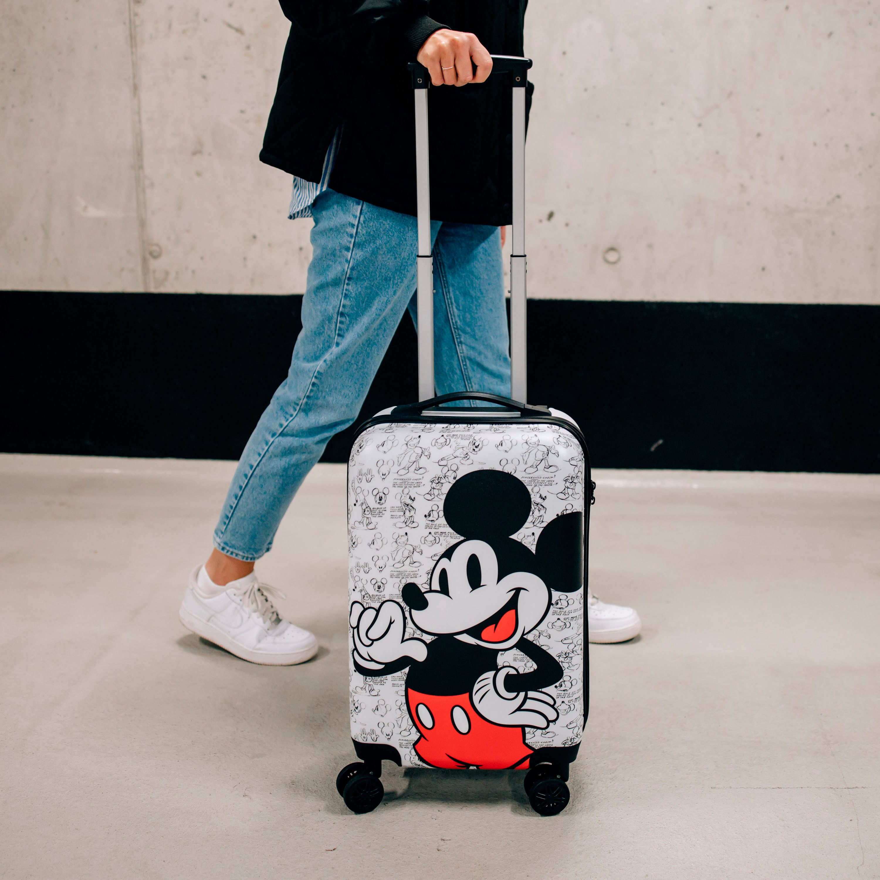 UNDERCOVER Kinderkoffer Mickey Mouse, 59 cm met tsa-cijfercombinatieslot
