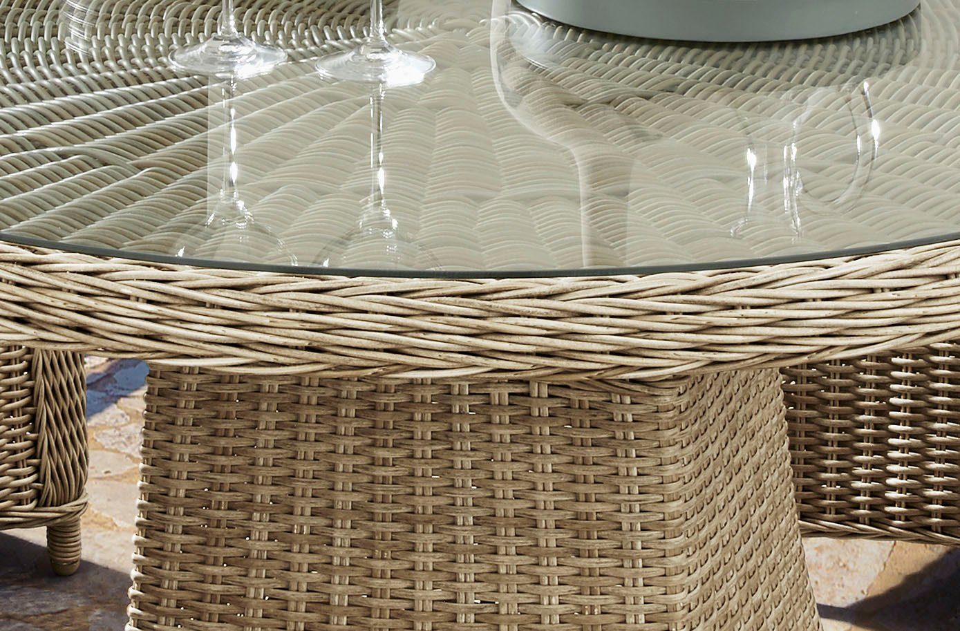 Destiny Tuin-eethoek MALAGA LUNA Aluminium, polyrotan (set, 13-delig)