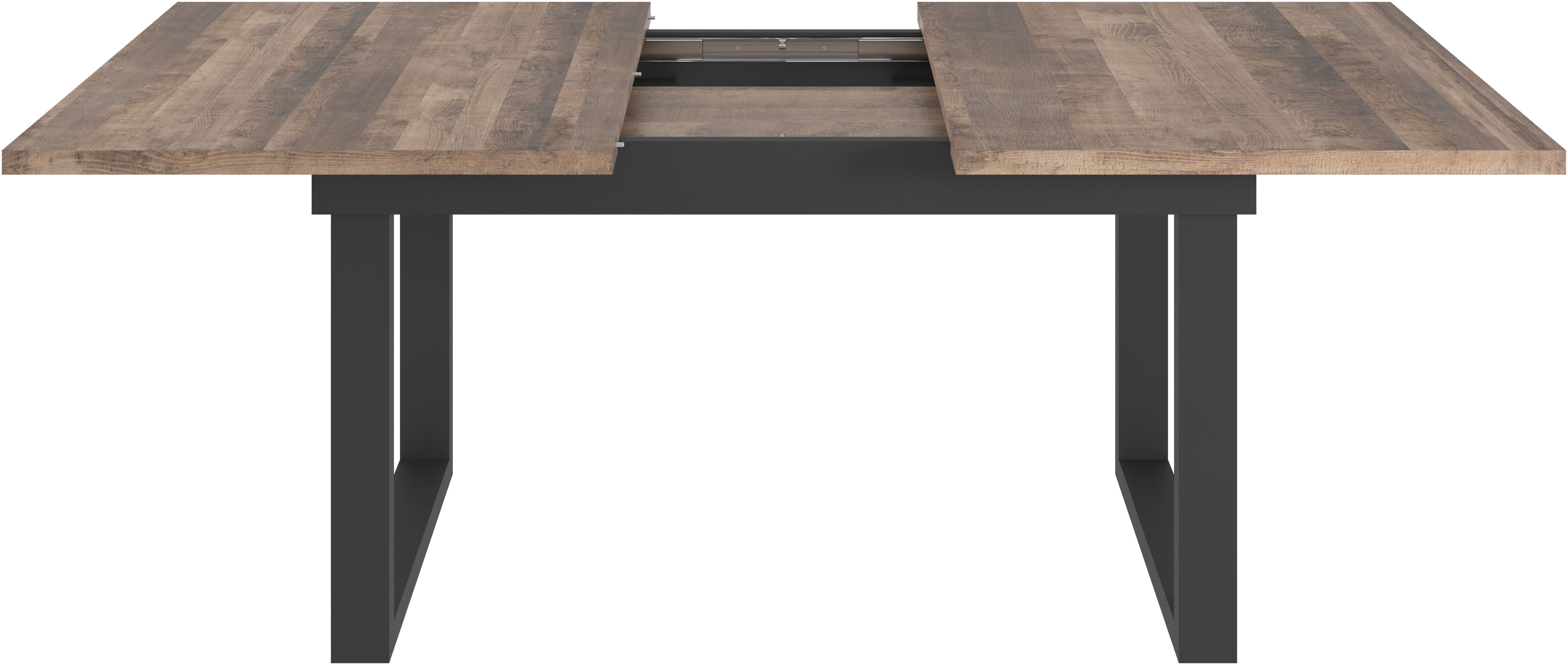 INOSIGN Eettafel Valencia Synchro-uitvoering, metalen runners, uitschuifbaar tot 200 cm