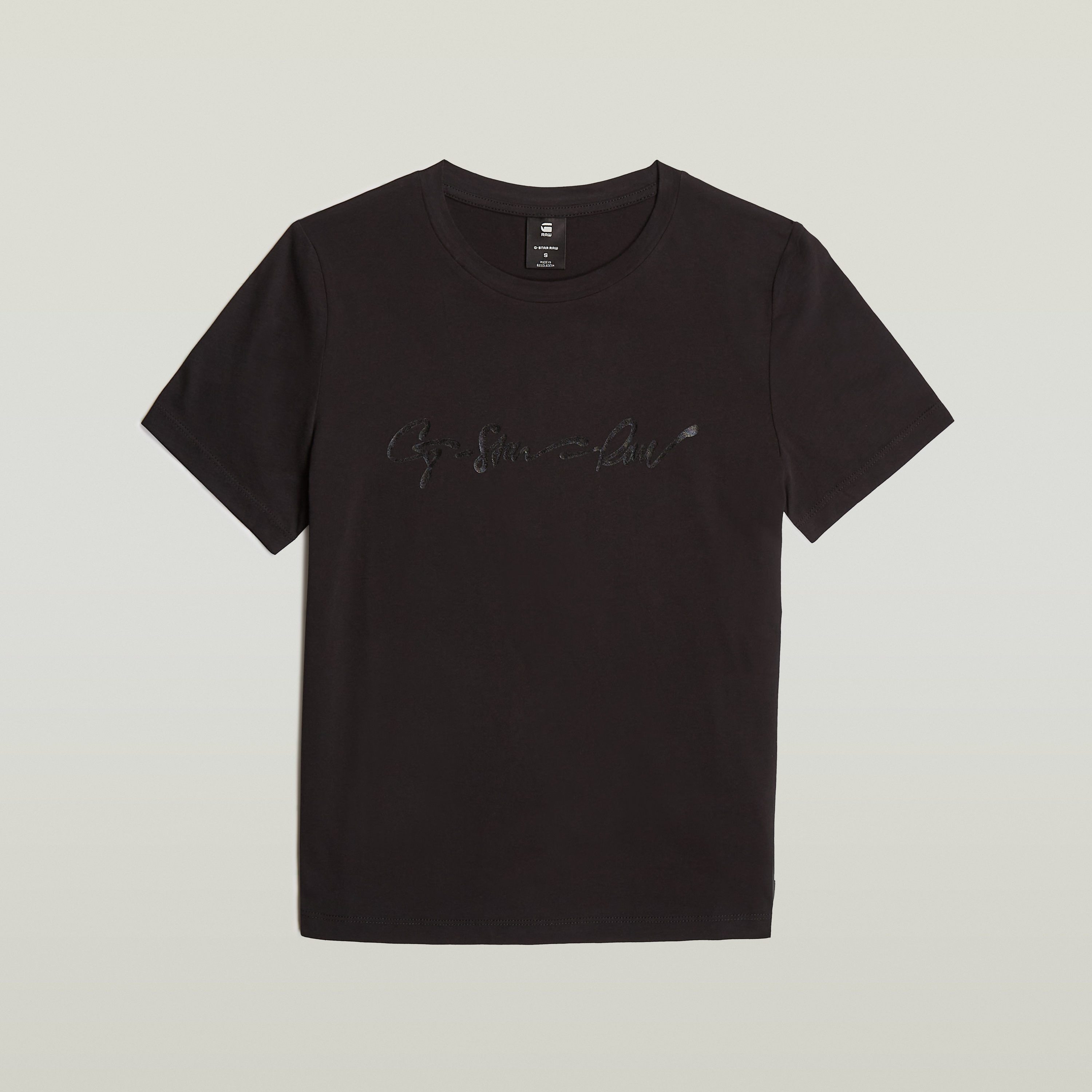 G-Star RAW T-shirt G-Script Shiny R met ton-in-ton opdruk